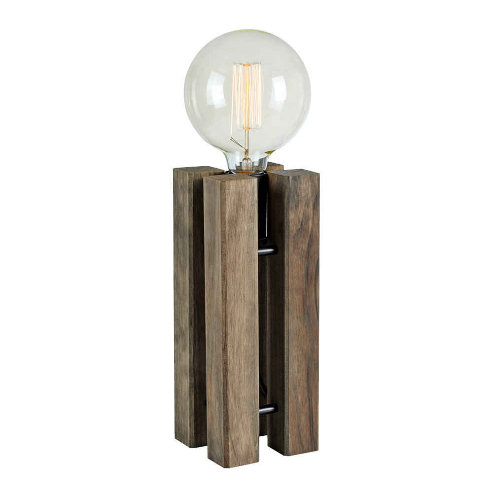 Markslöjd Lodge bordlampe 28 cm brunbeiset