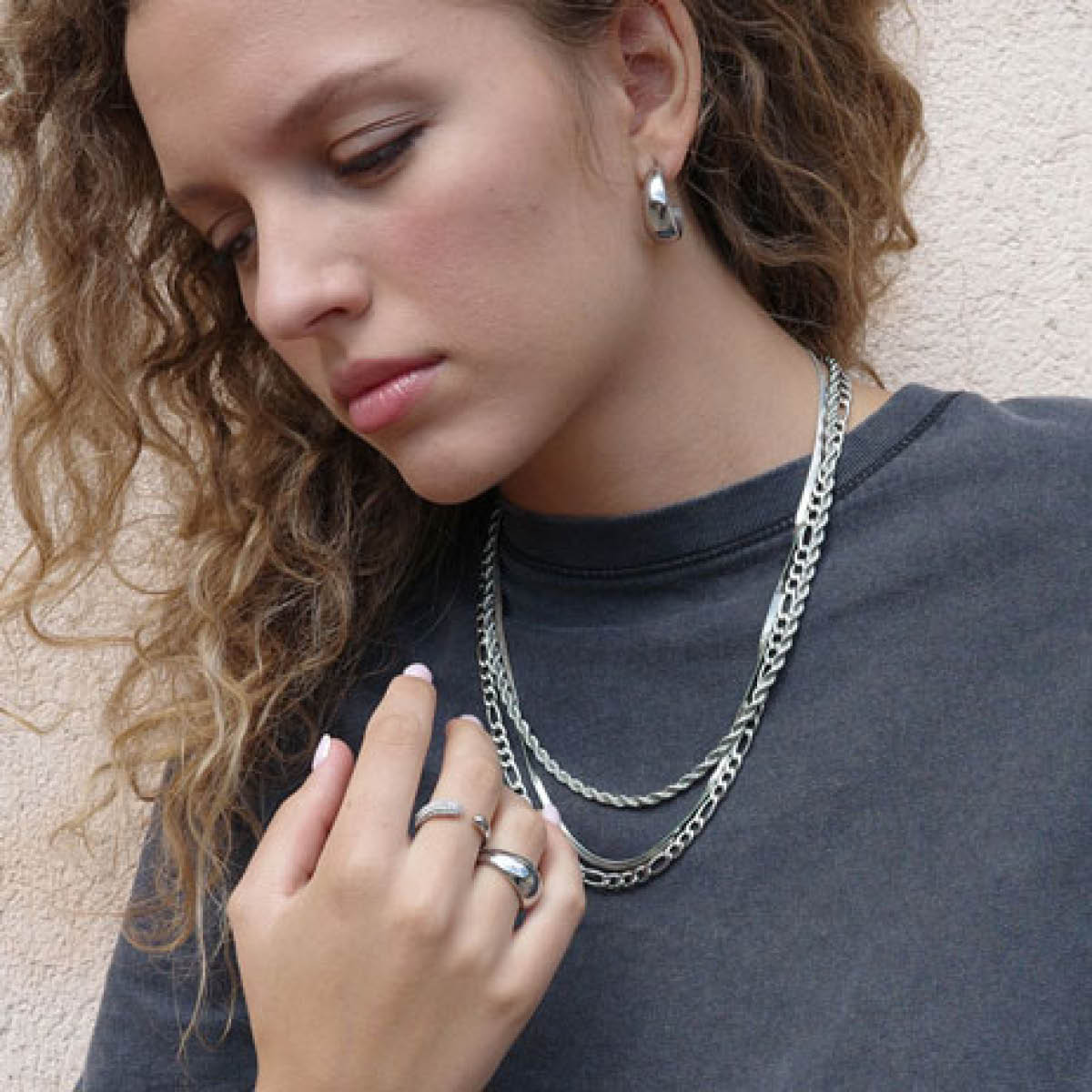 A&C Oslo AS Steel - Soft Coll örhängen 24 mm silver