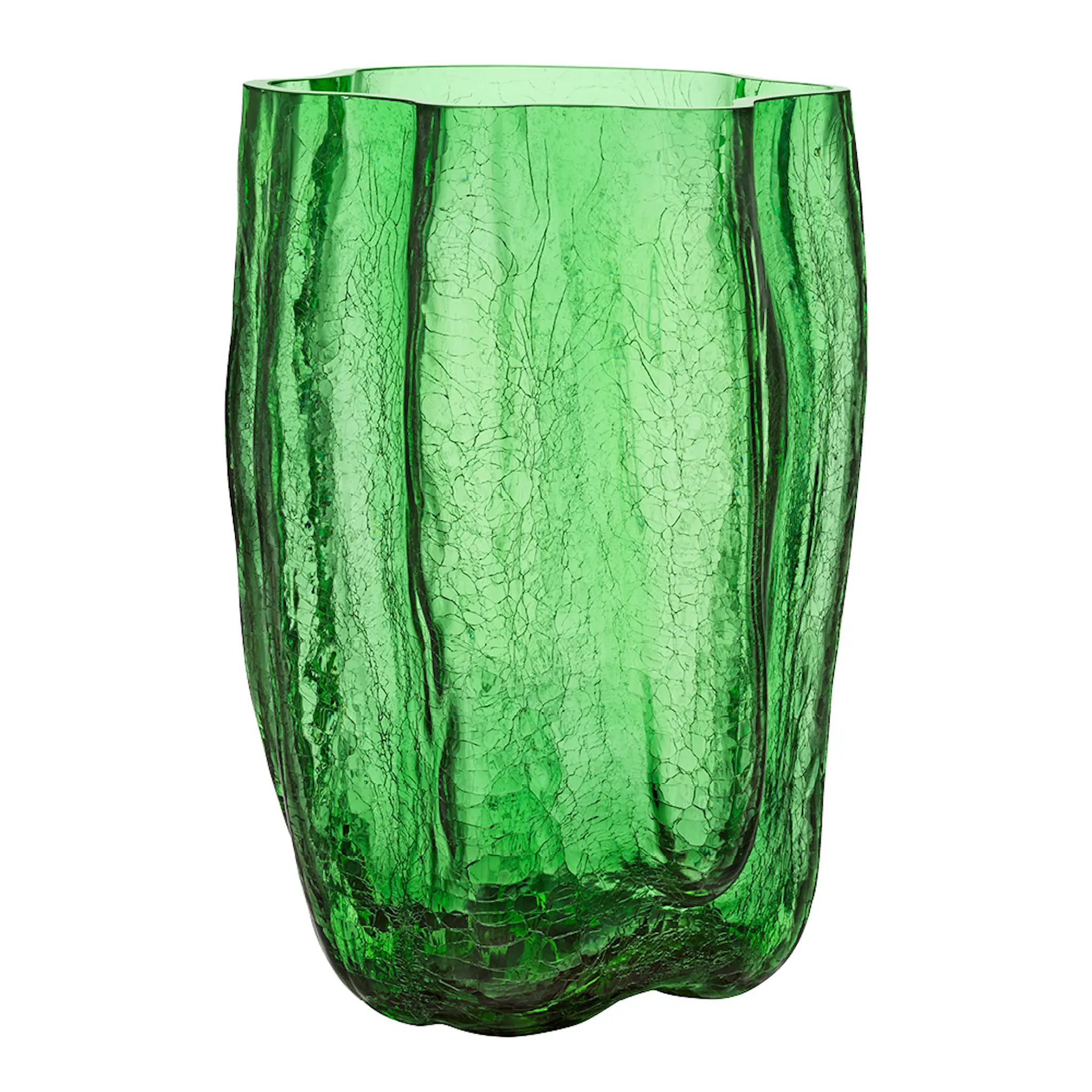 Kosta Boda Crackle Vas 37 cm Grön