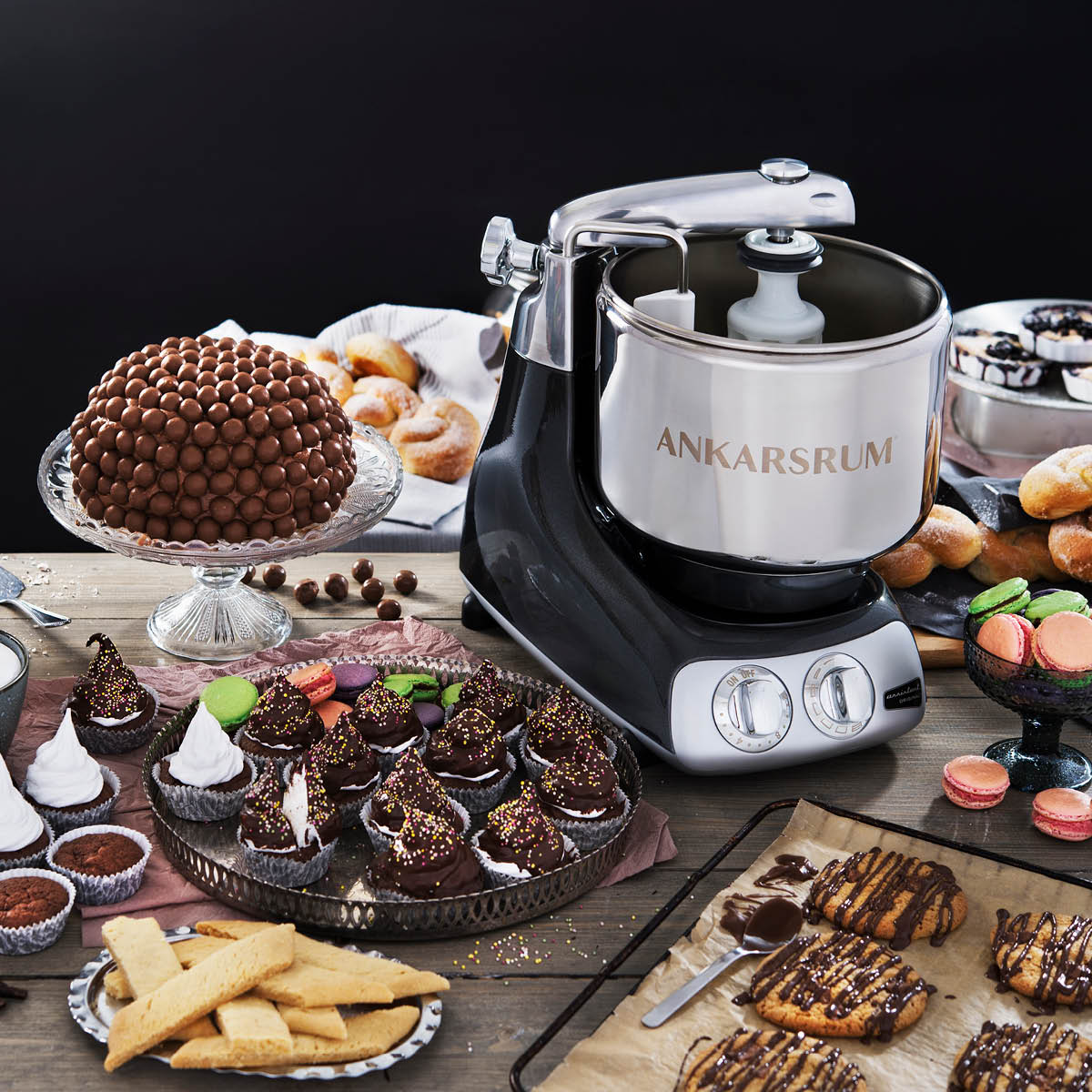 Ankarsrum Ankarsrum Assistent Original Köksmaskin Svart/Blank