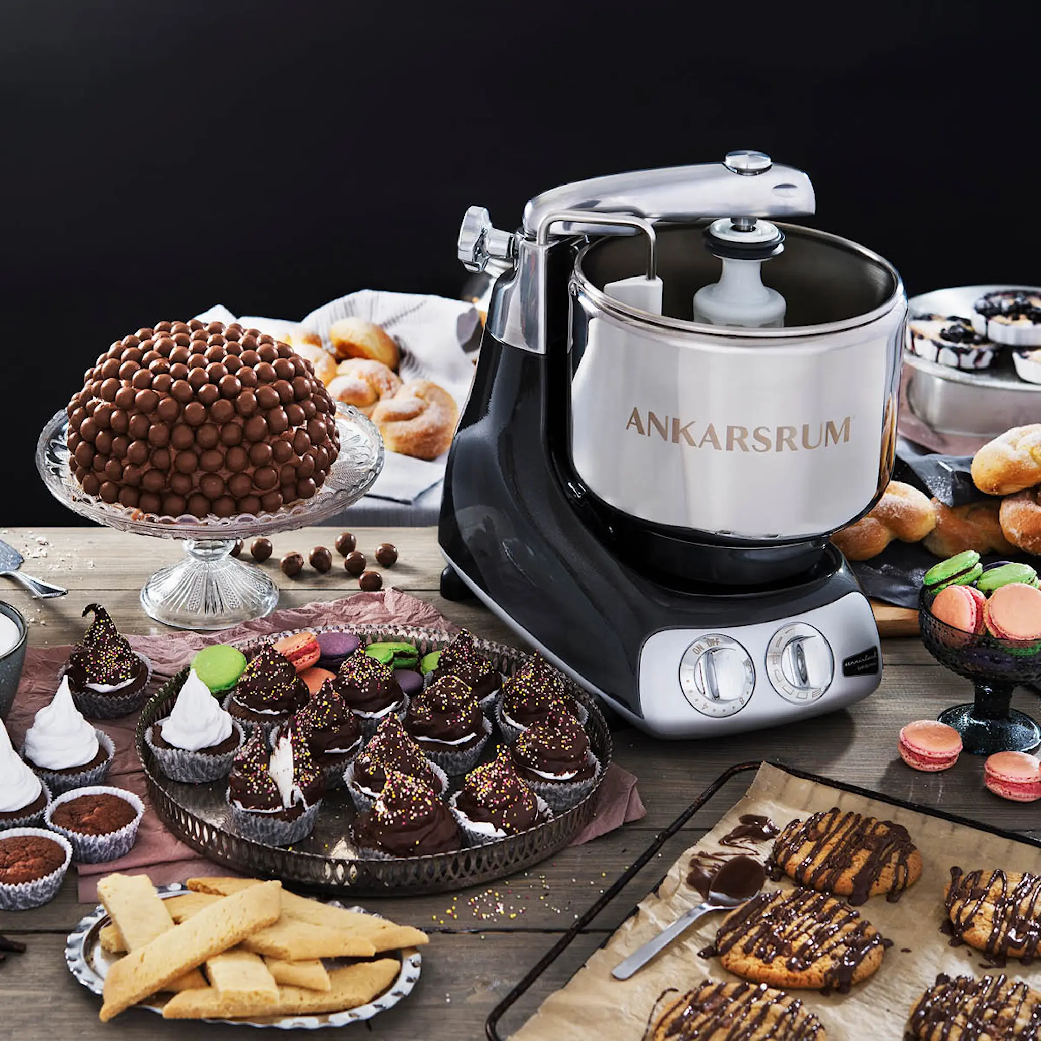 Ankarsrum Ankarsrum Assistent Original Köksmaskin Svart/Blank