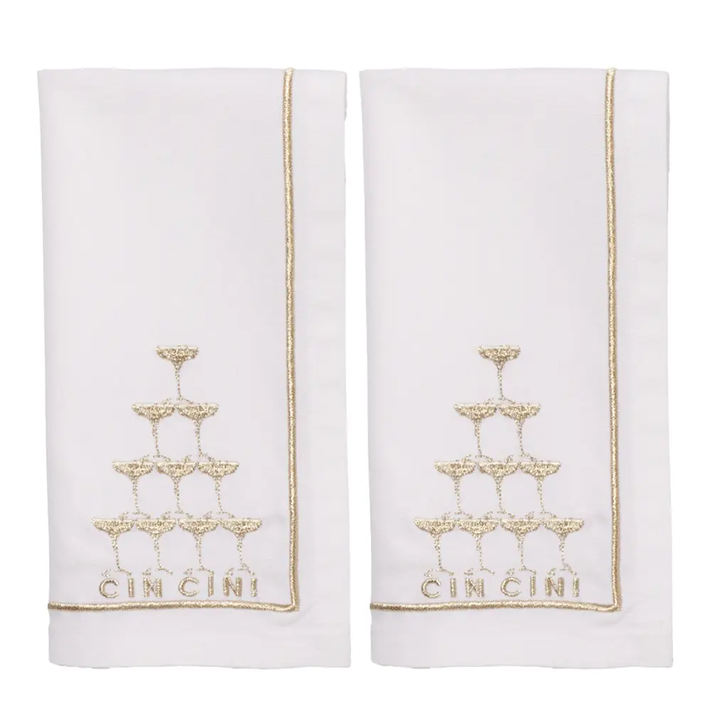 Santa's Favorites Servetti Champagne tower 45 cm 2 kpl Valkoinen