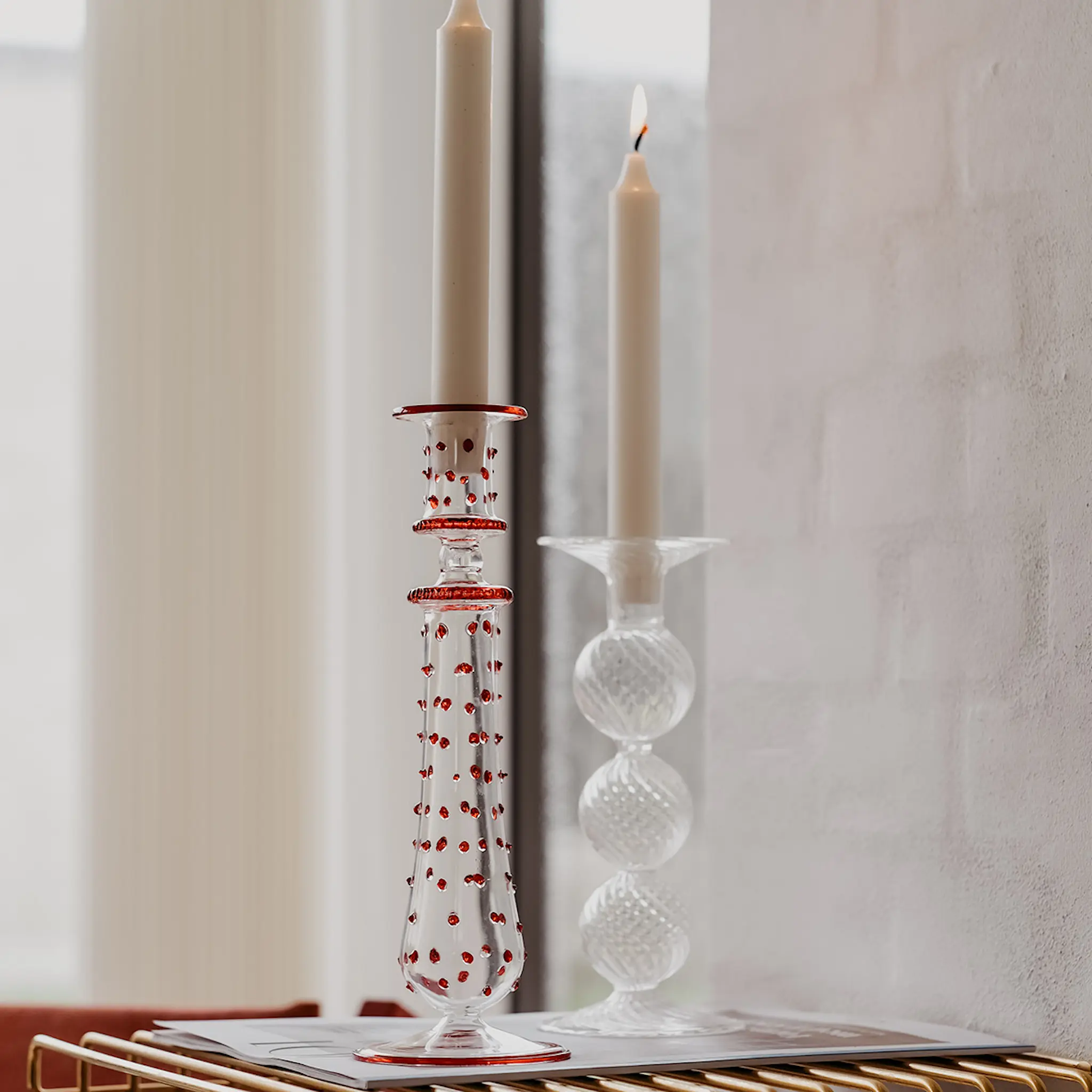 Moonlight Copenhagen Swirl Kynttilänjalka 22 cm Kirkas