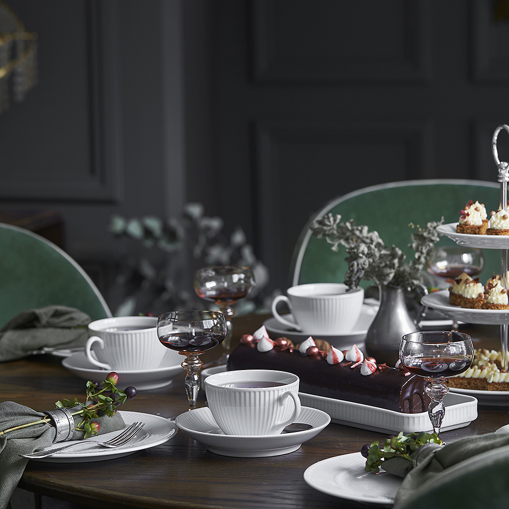 Pillivuyt Plissé kopp hvit 18 cl 8,5 cm