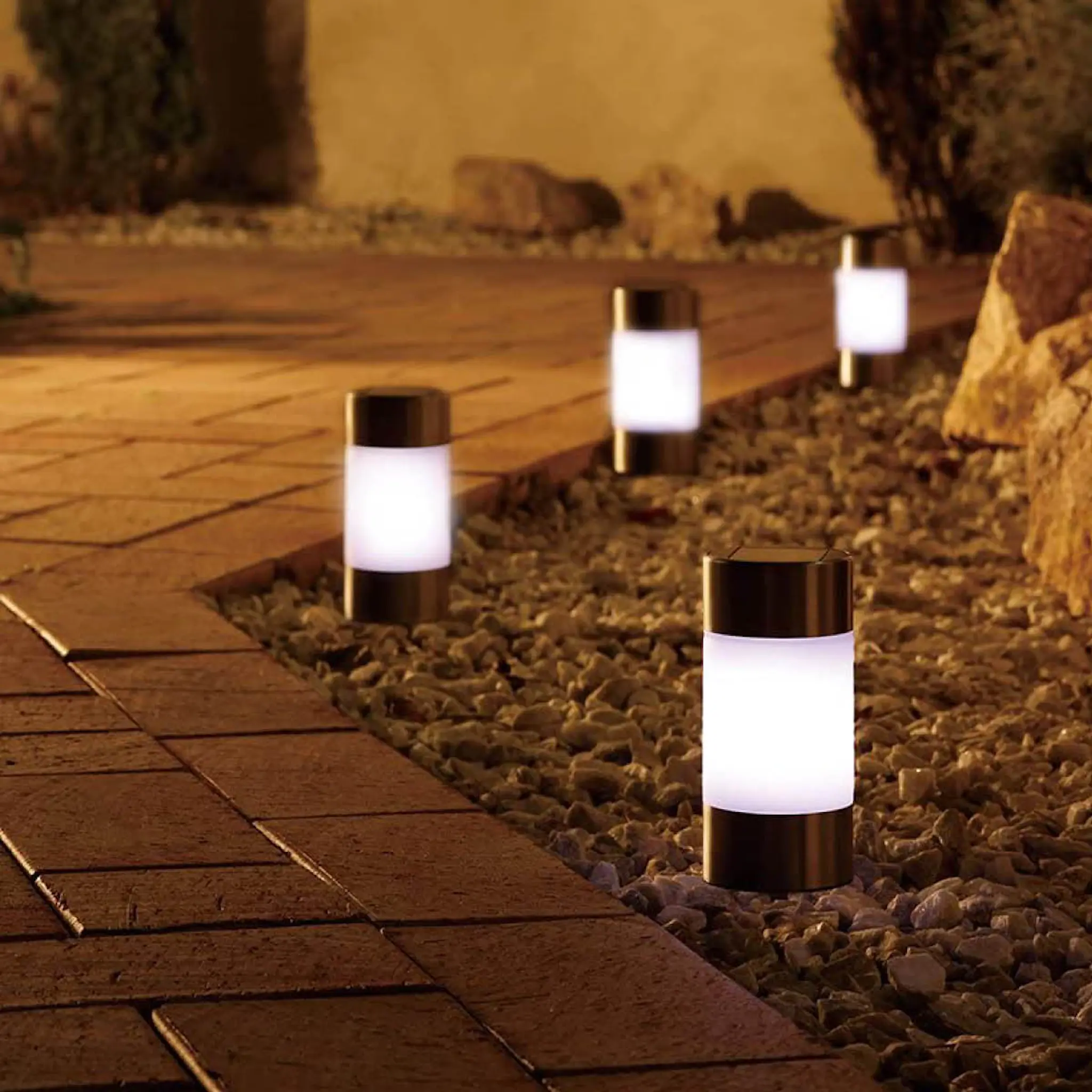 Cozzy Hagetorcher solcelle 6x39 cm 2 stk hvit hover