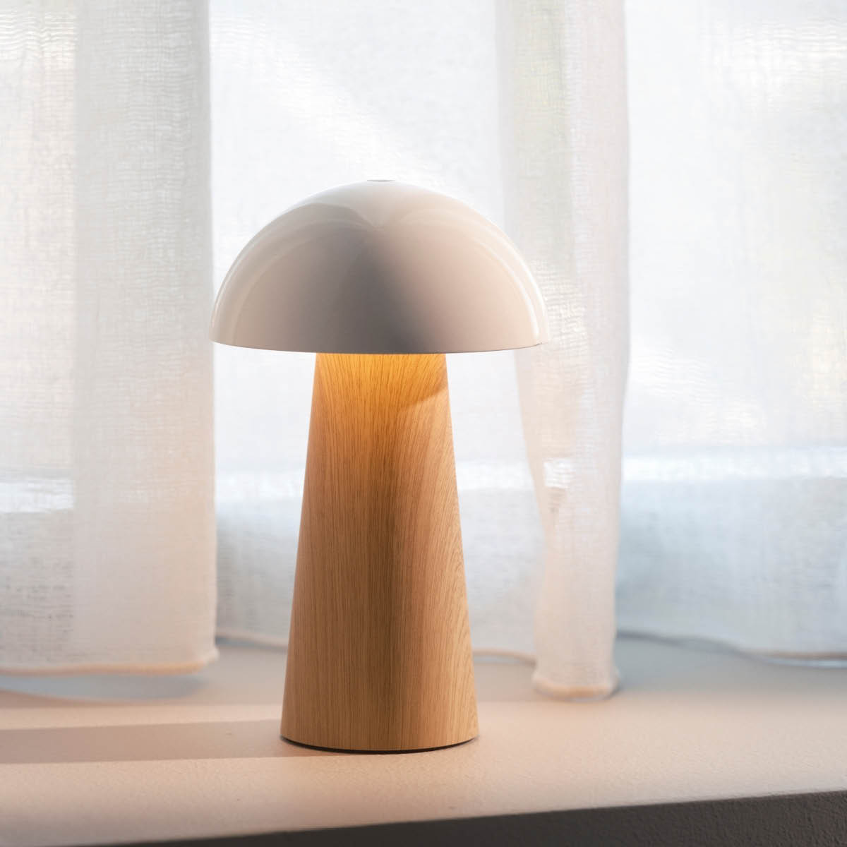 Kreafunk Bello portabel bordslampa LED 19,6 cm ljust trä