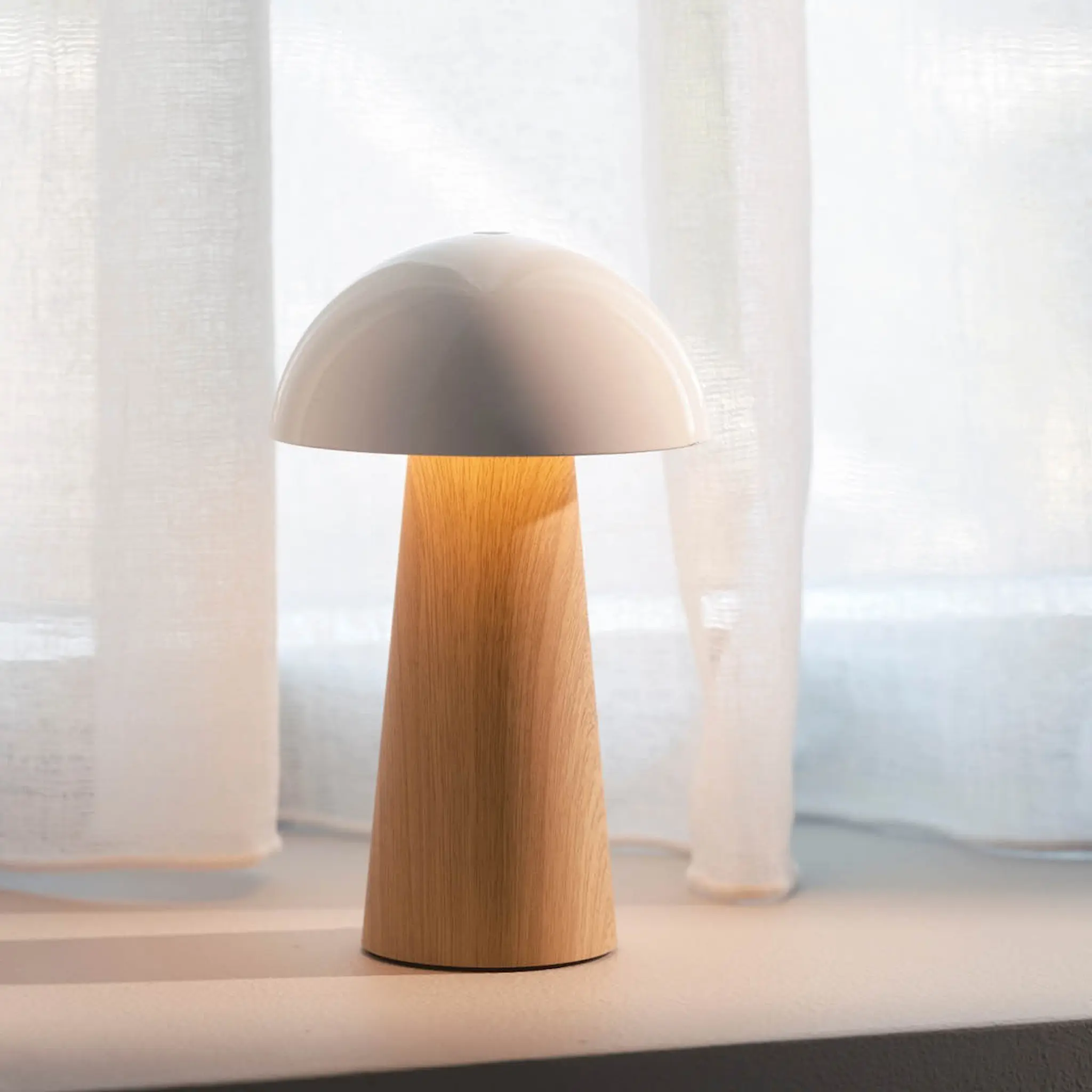 Kreafunk Bello portabel bordslampa LED 19,6 cm ljust trä