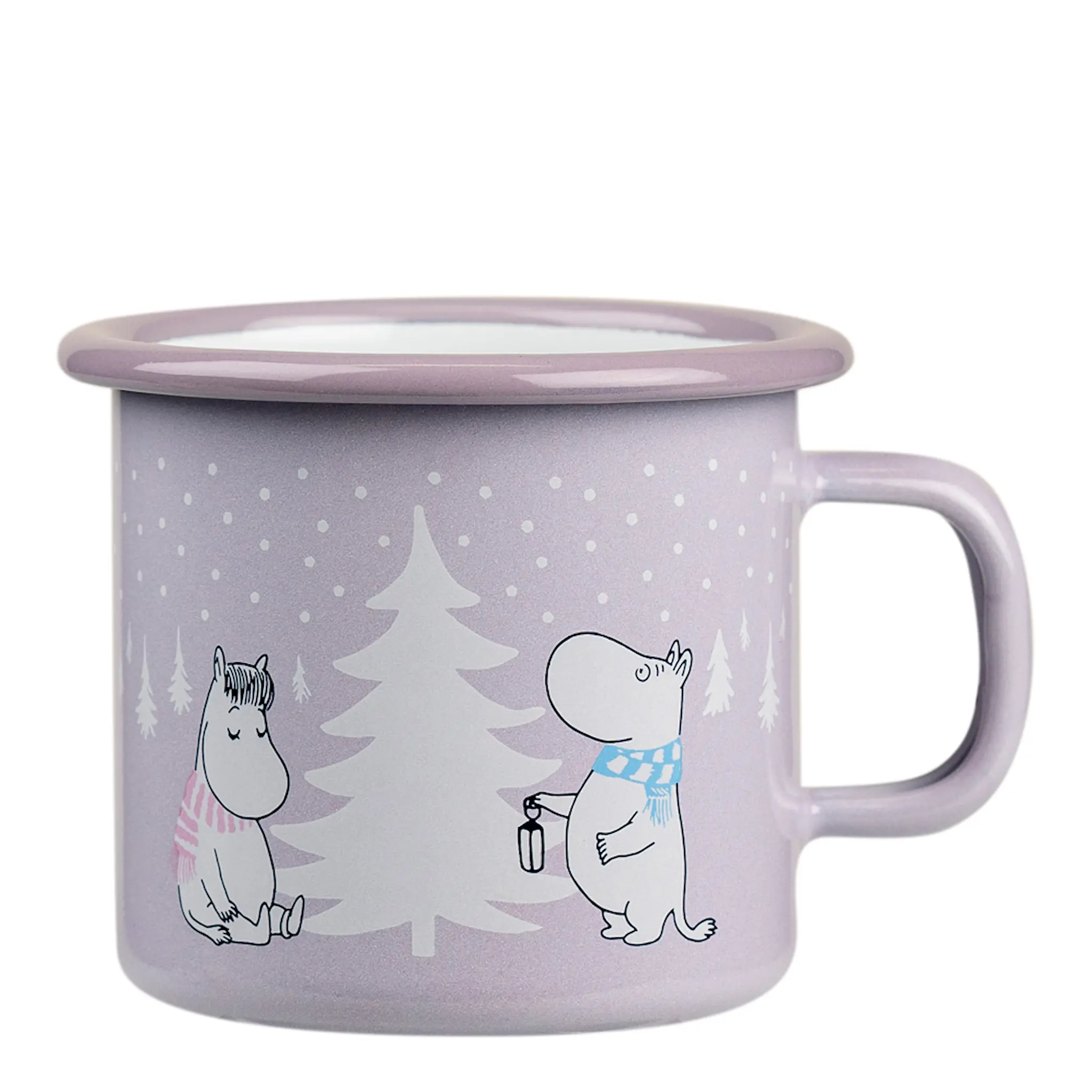 Muurla Mumin Emaljmugg Snowfall 25 cl Lila