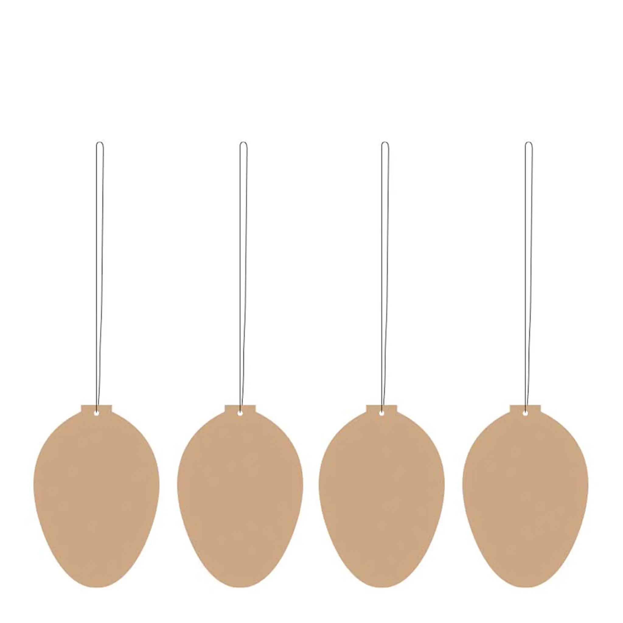 Cooee Påskpynt Ägg 4-pack Cafe au Lait