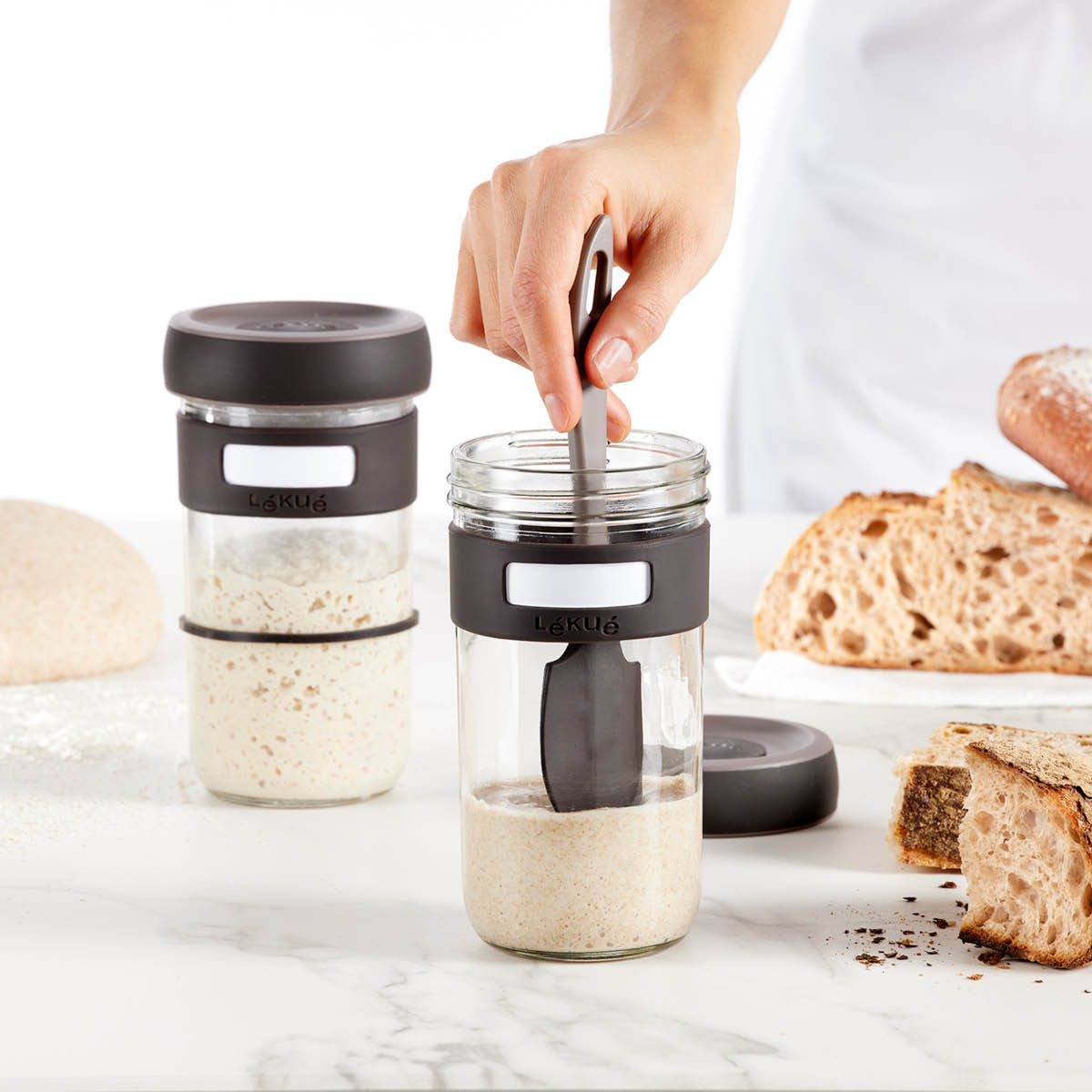 Lékué Starpaket för bakning med surdeg brun/klar