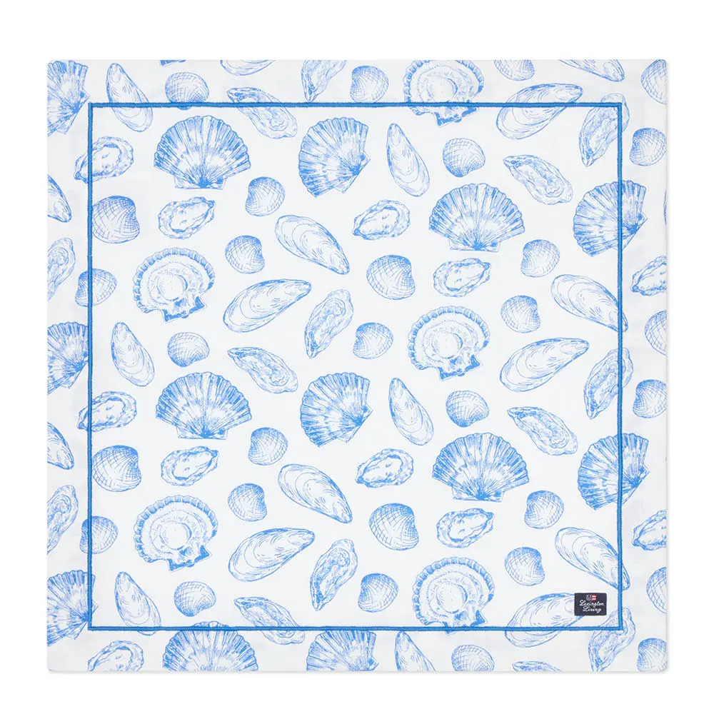 Lautasliina simpukka 50x50 cm Valkoinen/Sininen