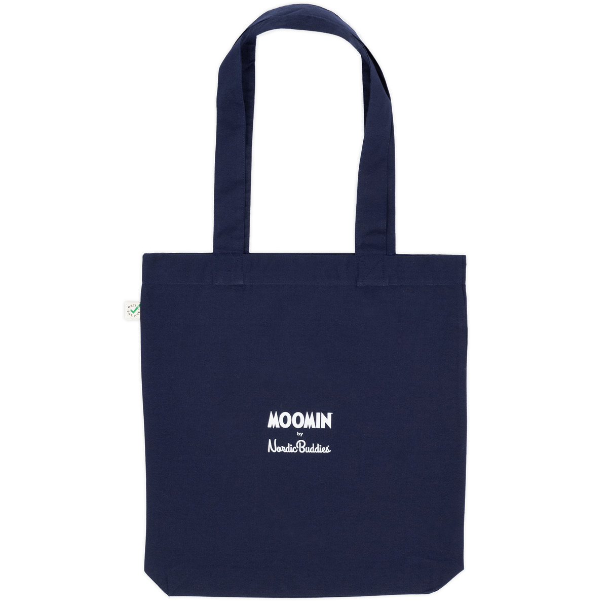 Nordicbuddies Mumin tygpåse 38,5x42 cm Mumin i havet marinblå