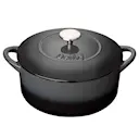 Halo gjutjärnsgryta 24 cm svart