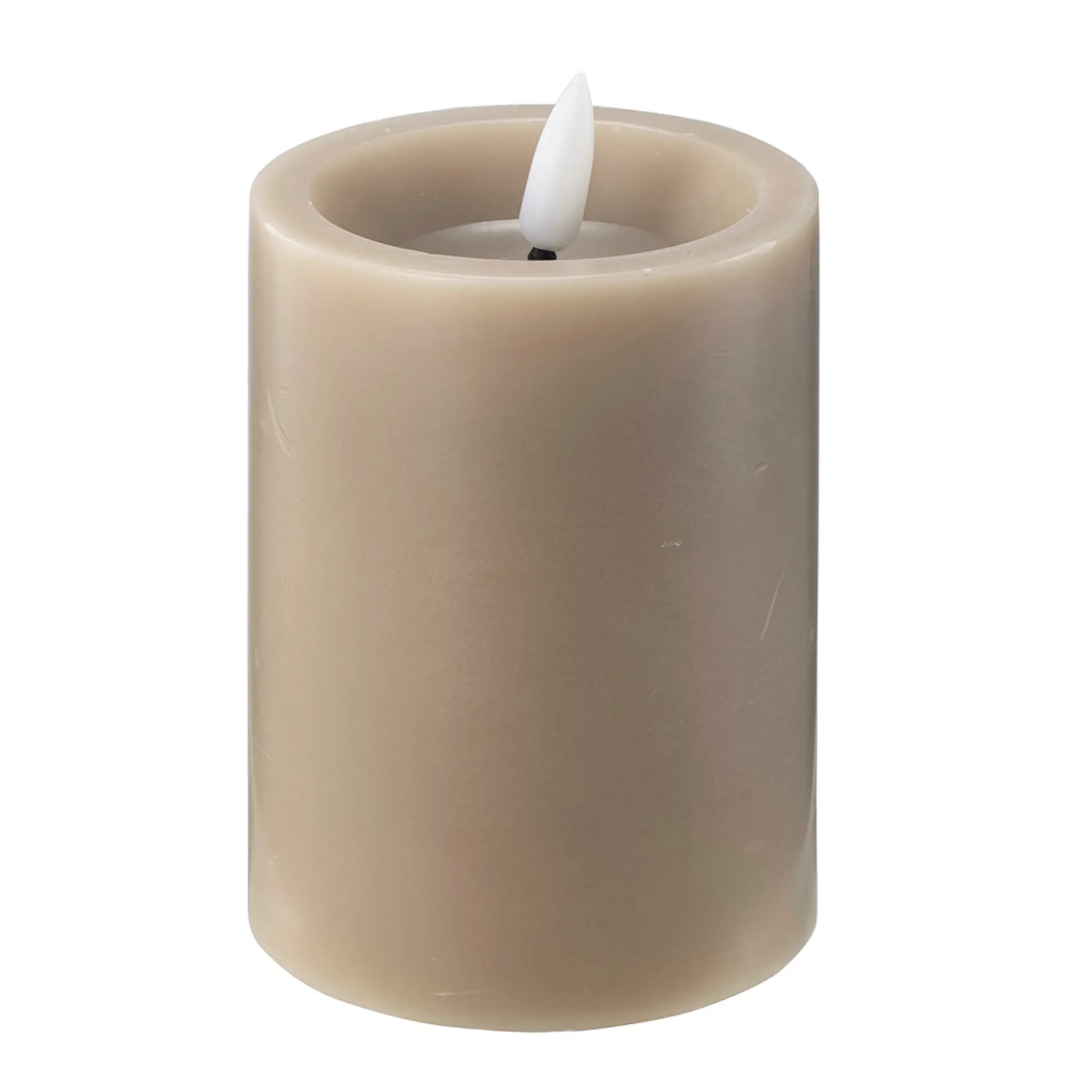 Edelweiss LED blockljus 7,5x10 cm taupe