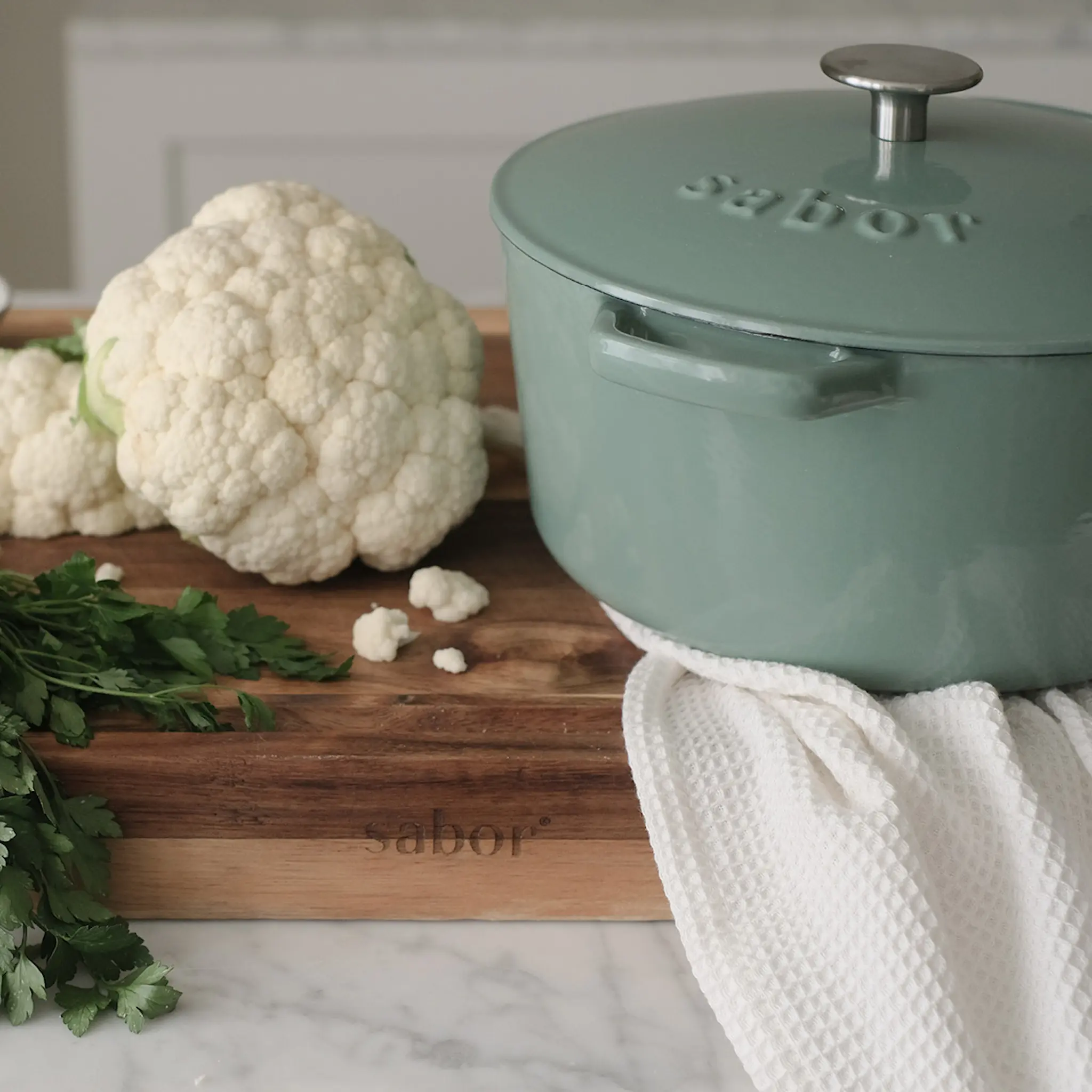 Sabor Gjutjärnsgryta 4,4 L 28 cm sea green