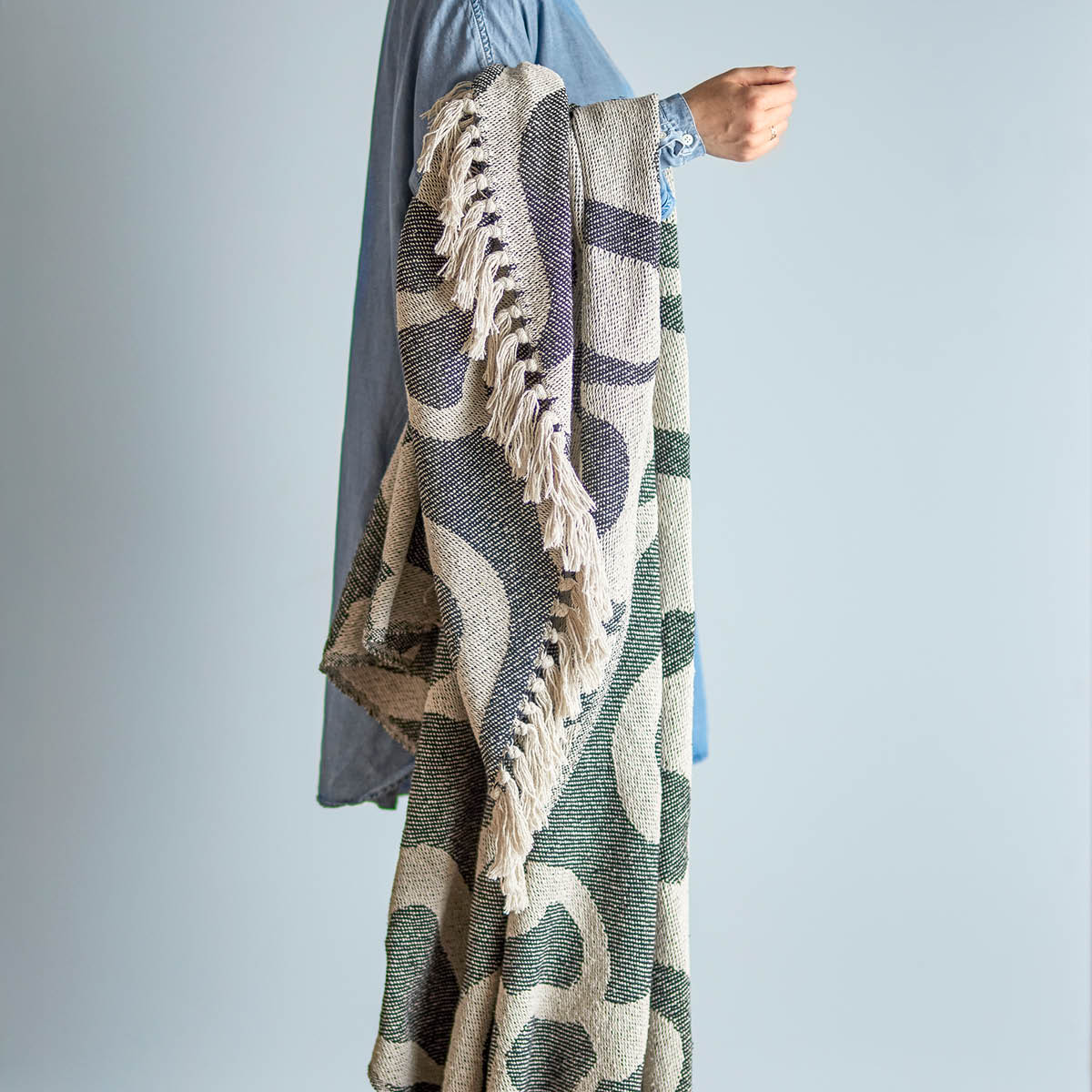 Bloomingville Pledd Salobre 160x130 cm svart