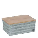 Top Fit Medium hög förvaringskorg med lock 24x18x11 cm eucalyptus