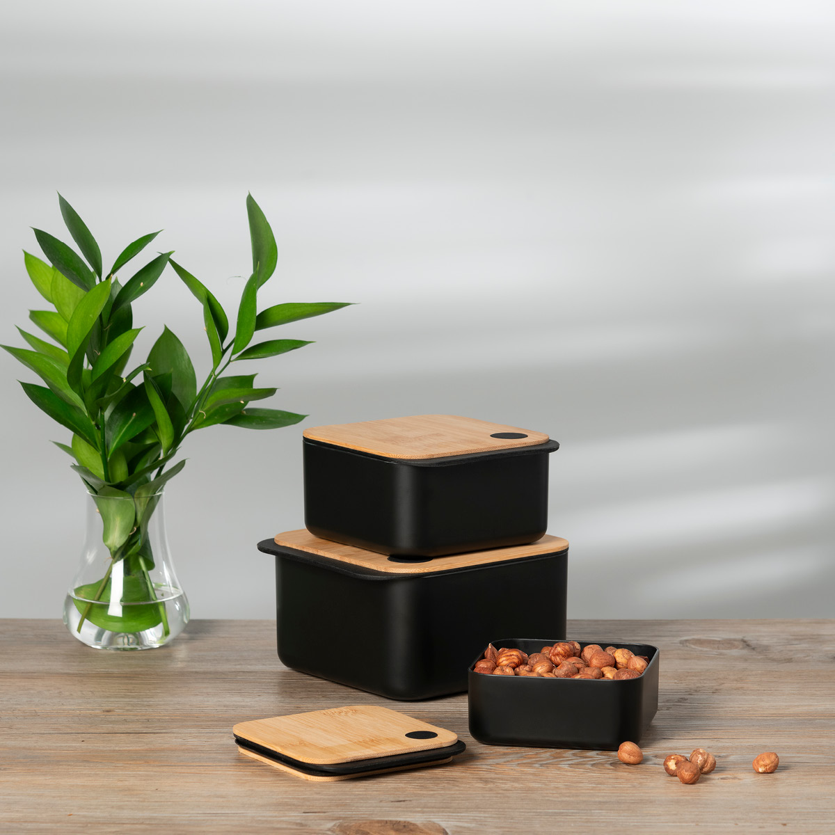 Maku Kitchen Life Förvaringslåda M med bambulock 0,6 L