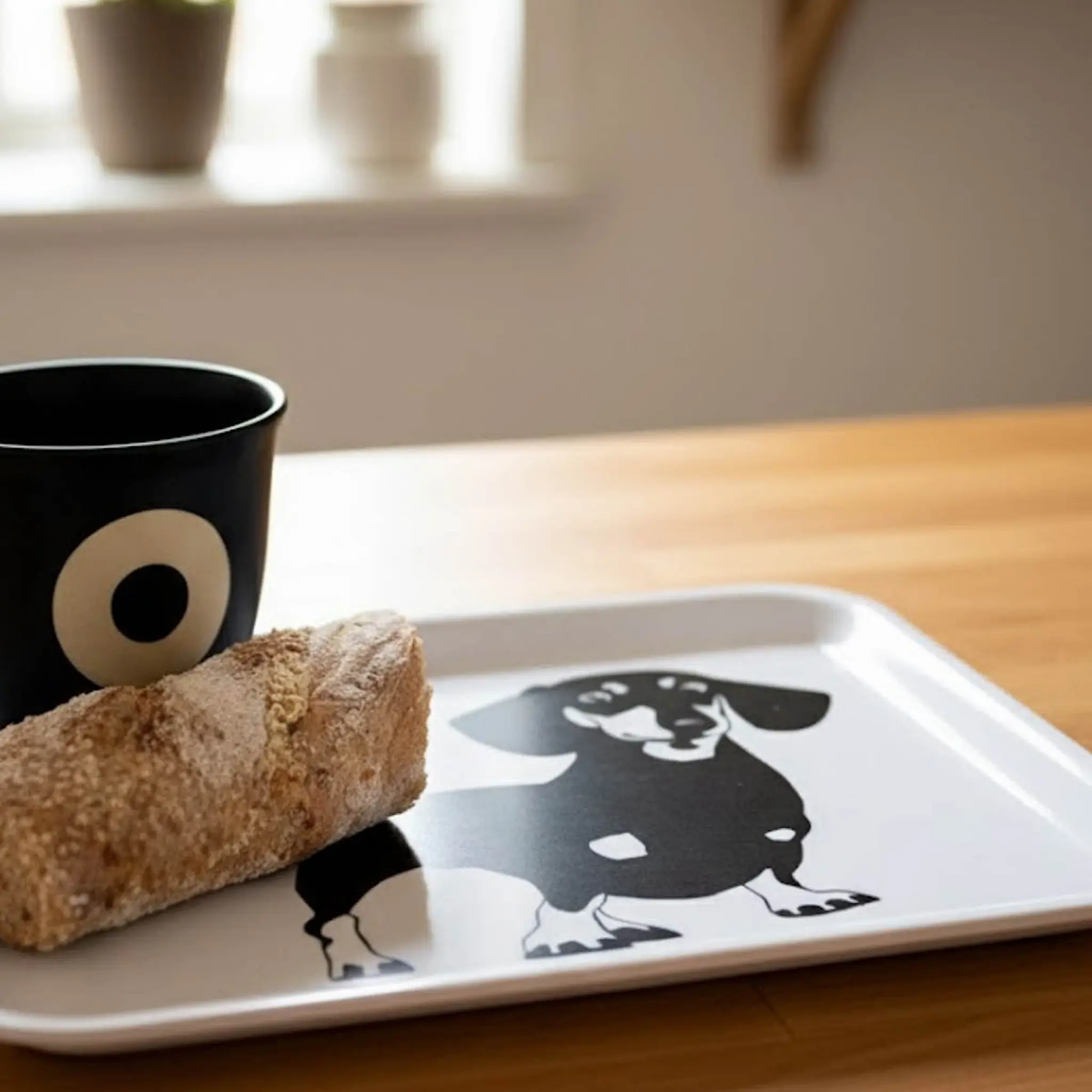 Rotor Design Åke serveringsbricka 20x27 cm svart/vit