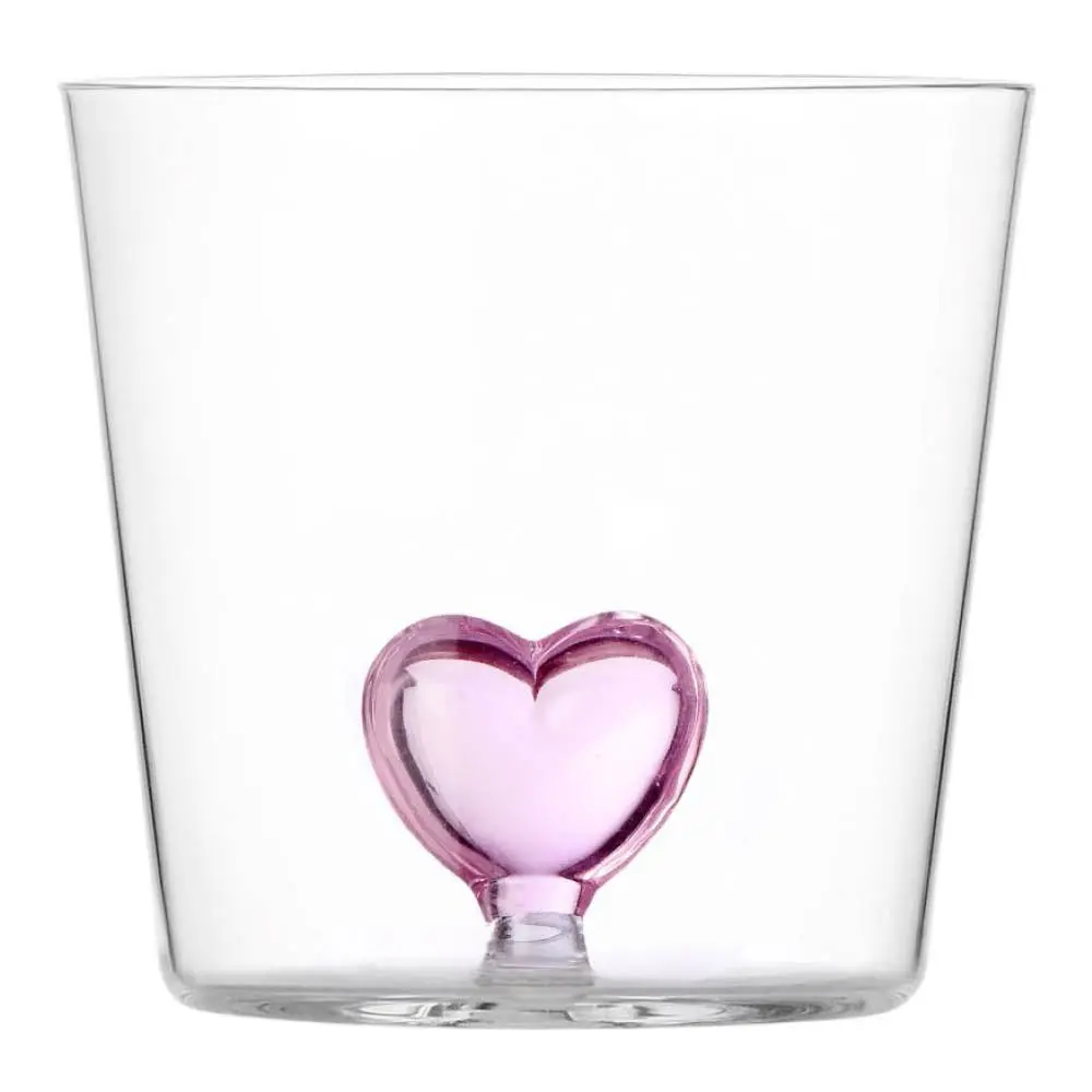 Cuore vannglass 35 cl hjerte rosa