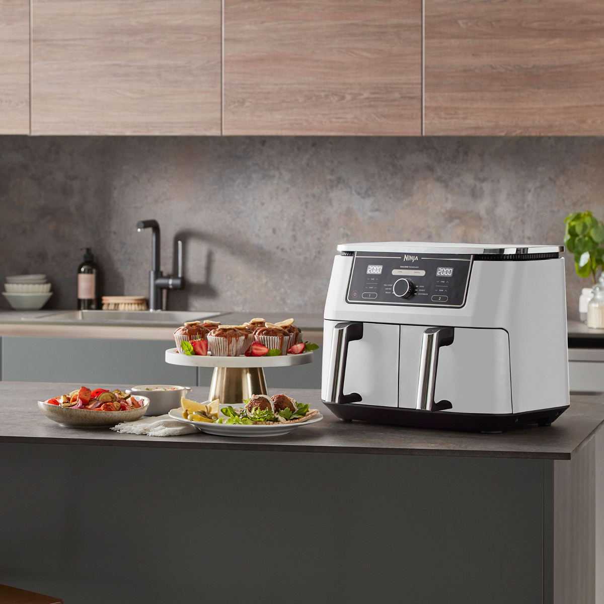 Ninja Foodi Max Dobbel Zone Airfryer 9,5 L 2470W Valkoinen