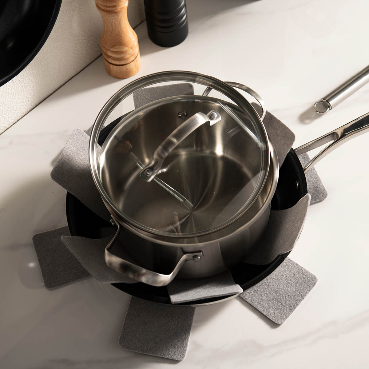 Anders Petter Classic kastrullskydd 3-pack grå