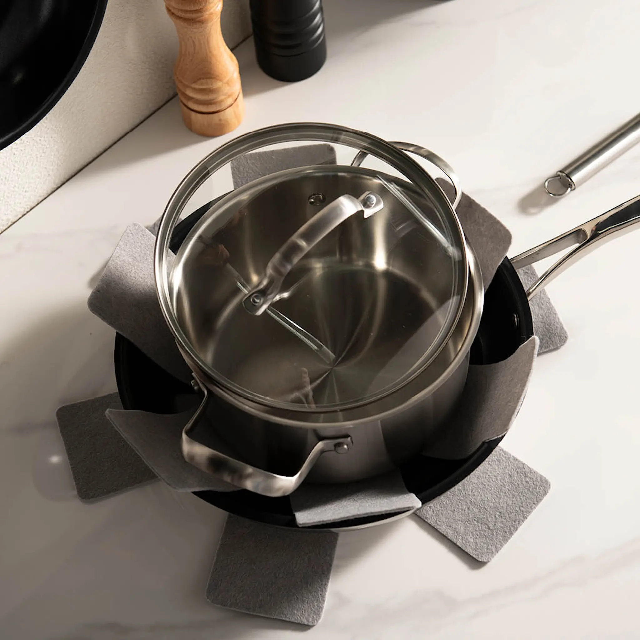 Anders Petter Classic kastrullskydd 3-pack grå