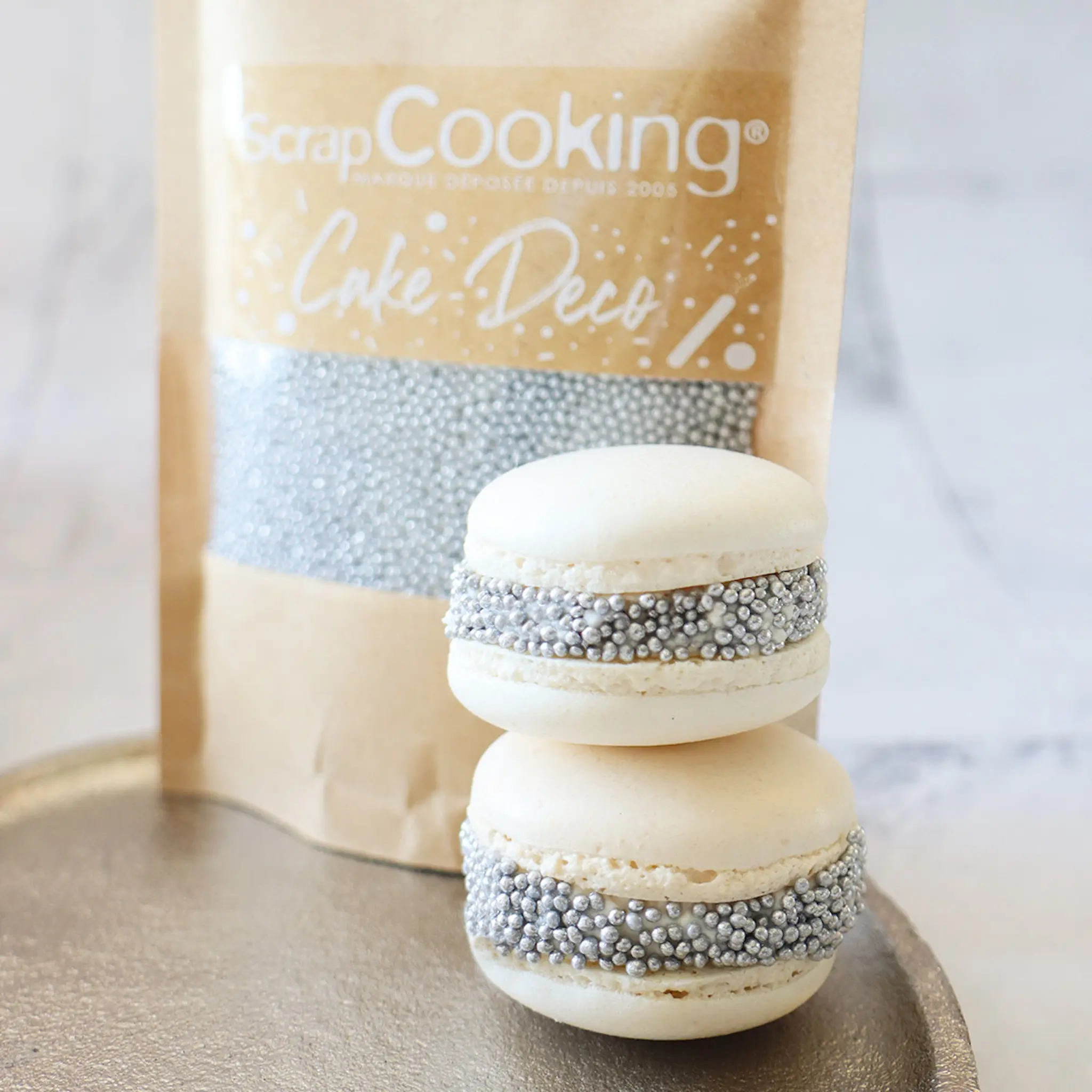 ScrapCooking Strössel minikulor 80 g silver