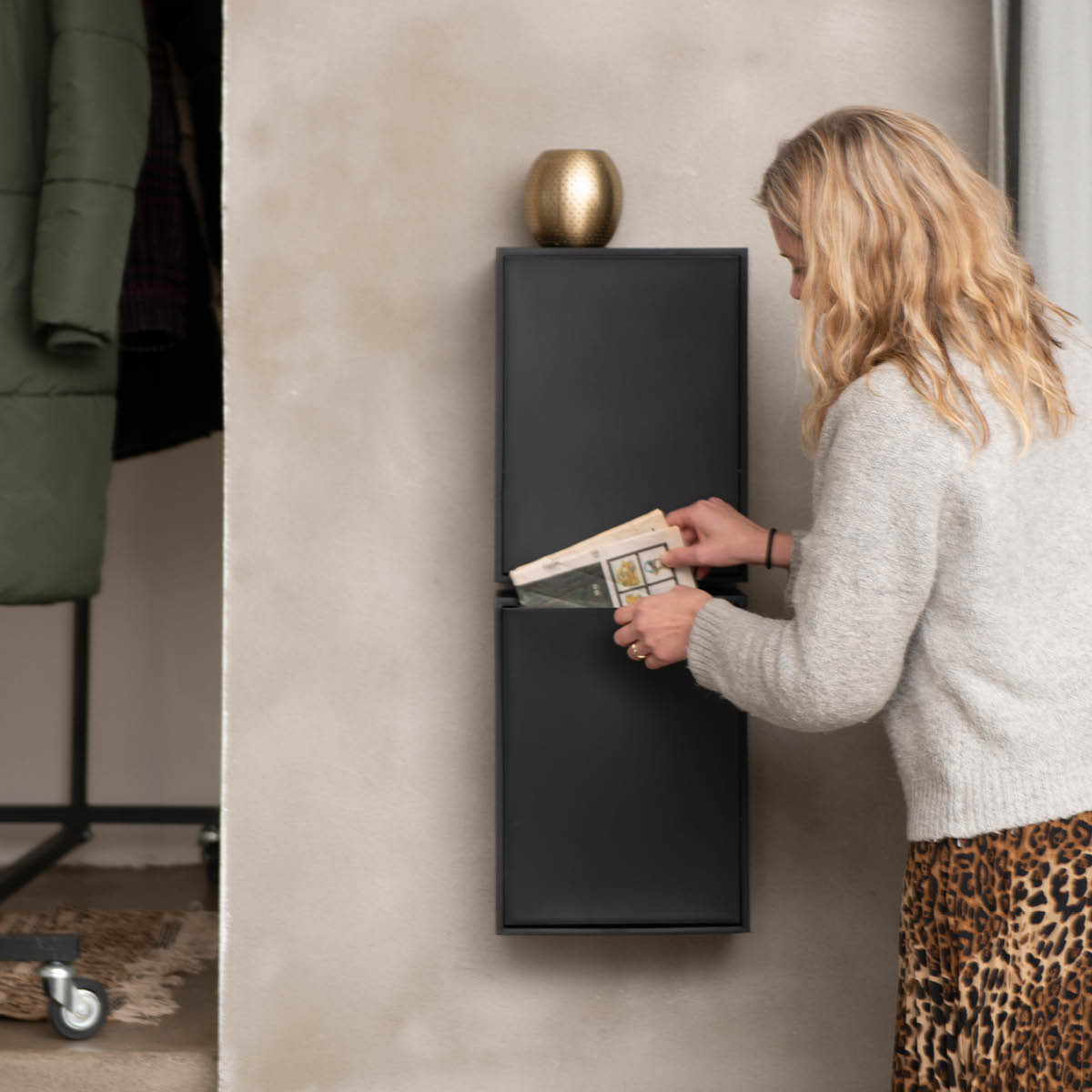 ReCollector Recycling Lajittelulaatikko 30x15x40 cm Black Raven