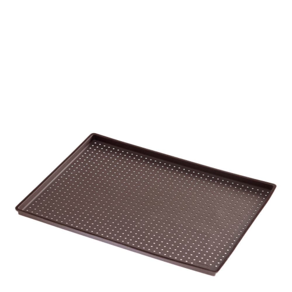 Lékué Pizzamatta för krispig botten rektangulär 40x30 cm brun