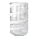 Vas munblåst glas 25 cm swirl white