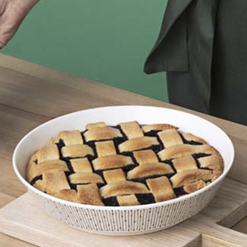 Arabia Mainio Sarastus Tallrik Djup 23 cm Vit/Svart