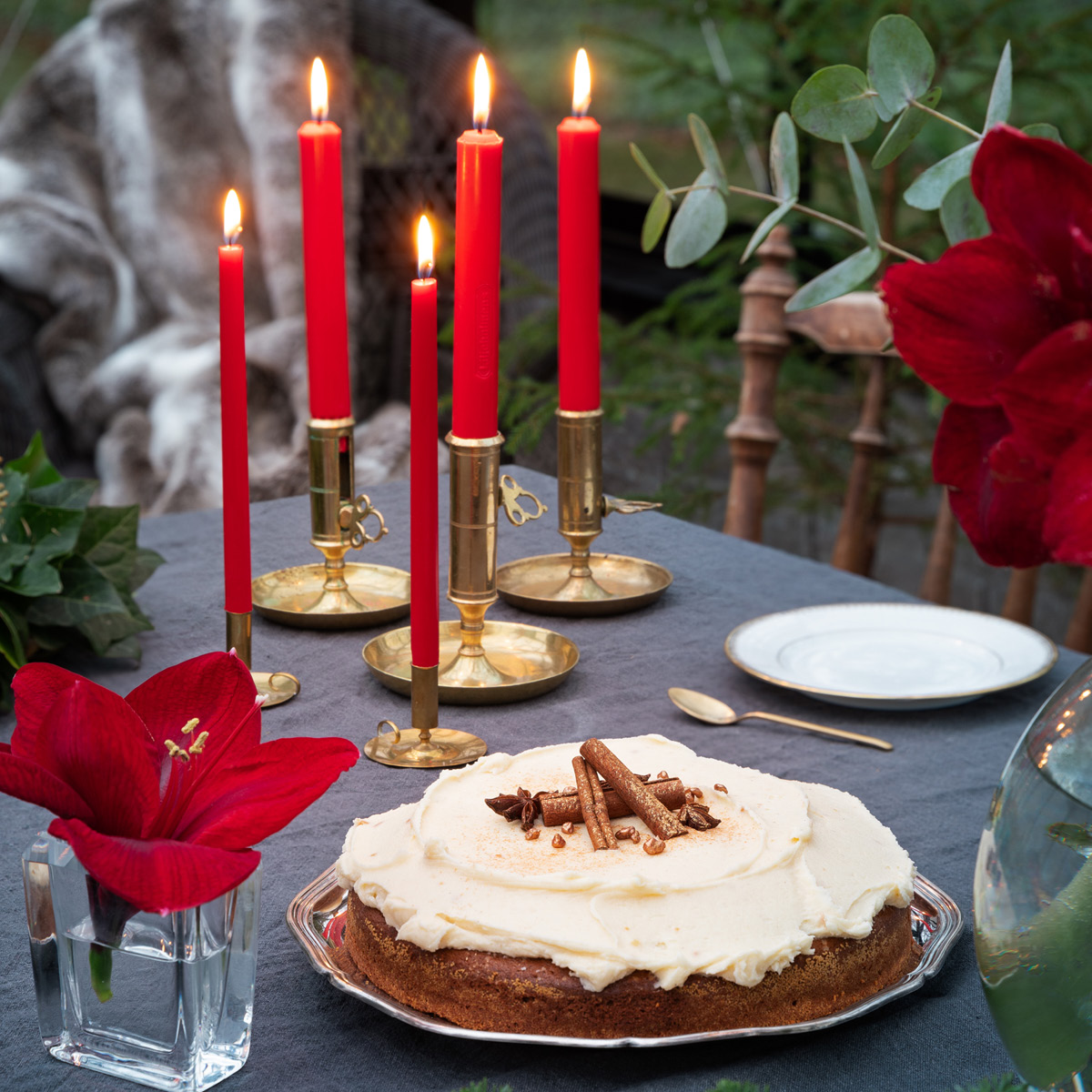 Liljeholmens Birgittalys 22,2 cm 4 stk rød