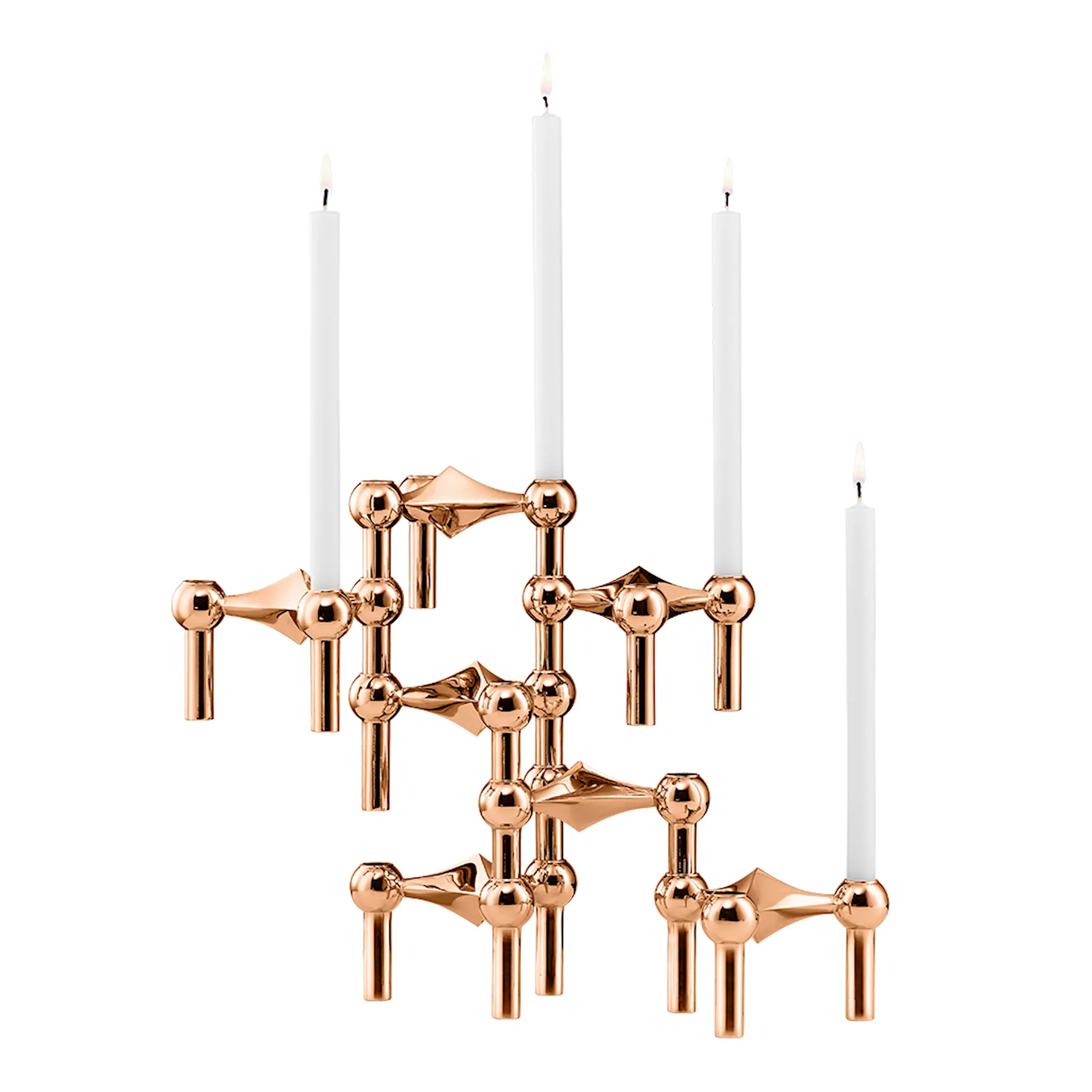 Stoff Nagel Stoff Nagel Kynttilänjalka 3 kpl Ruusukulta