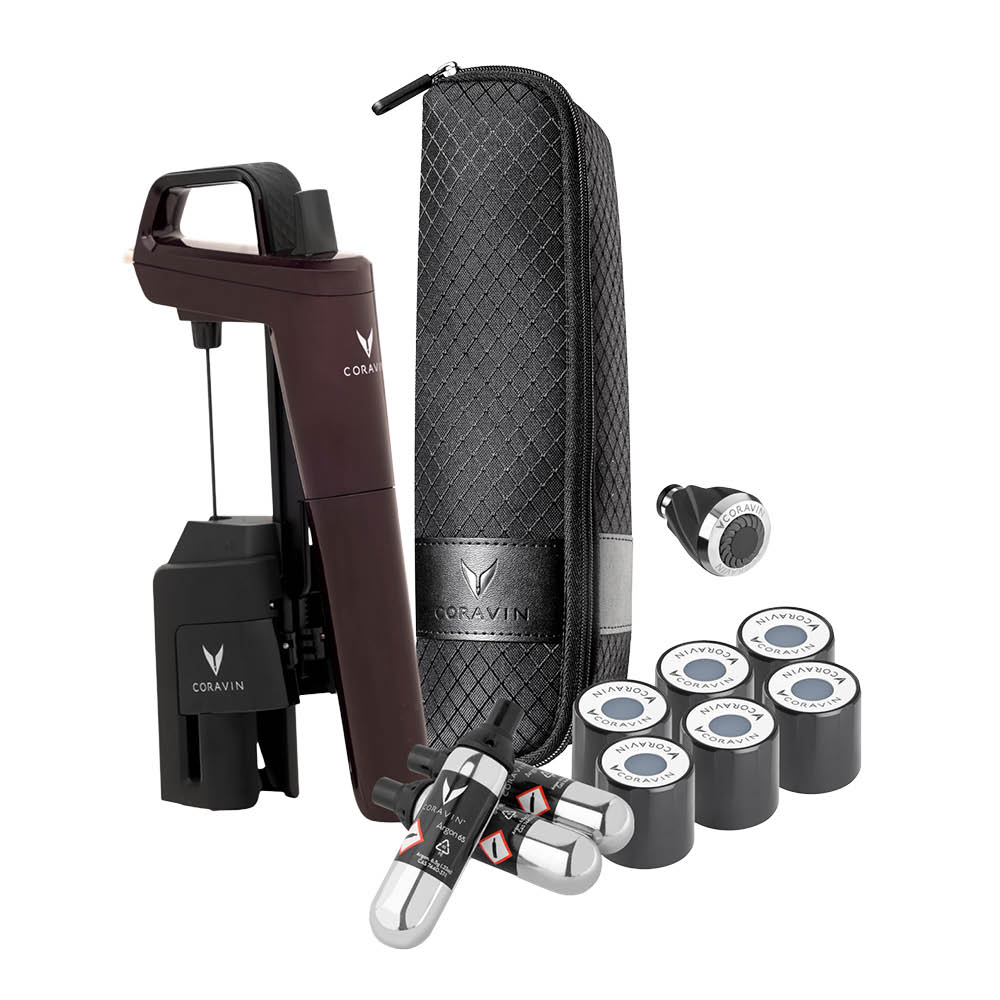 Coravin Timeless Six+ Viininsäilytysjärjestelmä 12 osaa Punainen