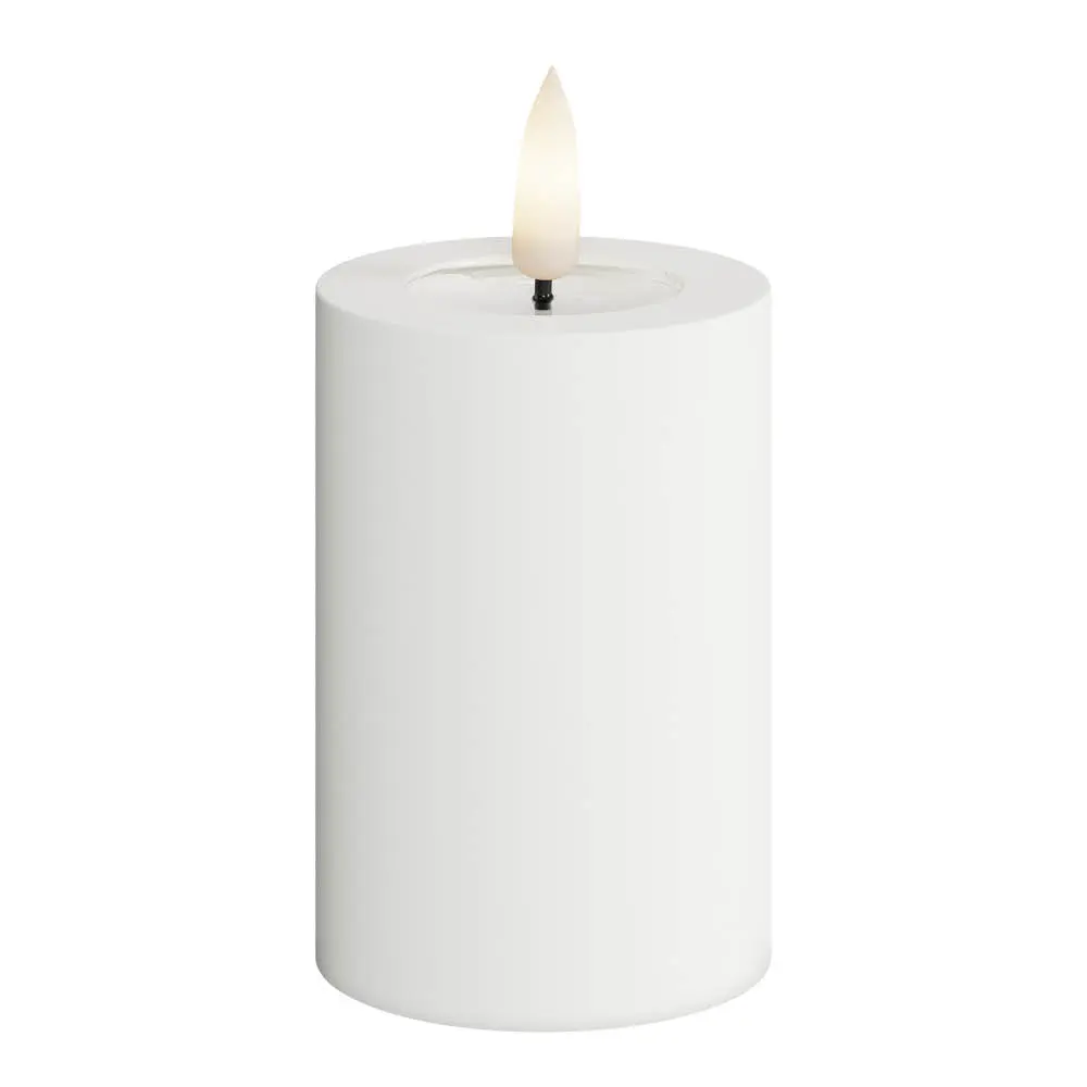 LED-ulkokäyttö kynttilä 5 x 7,5 cm valkoinen