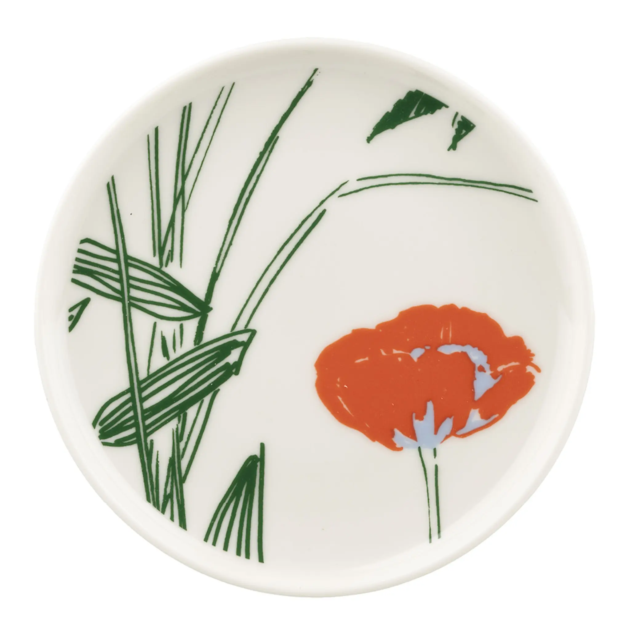 Marimekko Puutarhakutsut assiett 13,5 cm vit/grön/orange