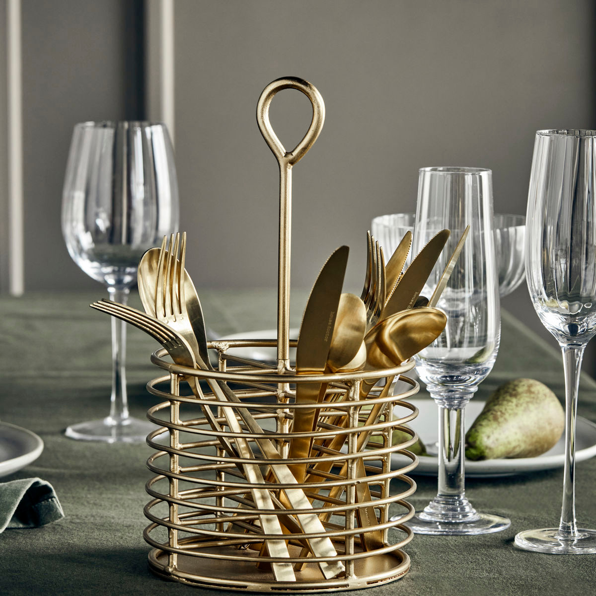 House Doctor Lela förvaring 28,5x15 cm antik mässingsfinish