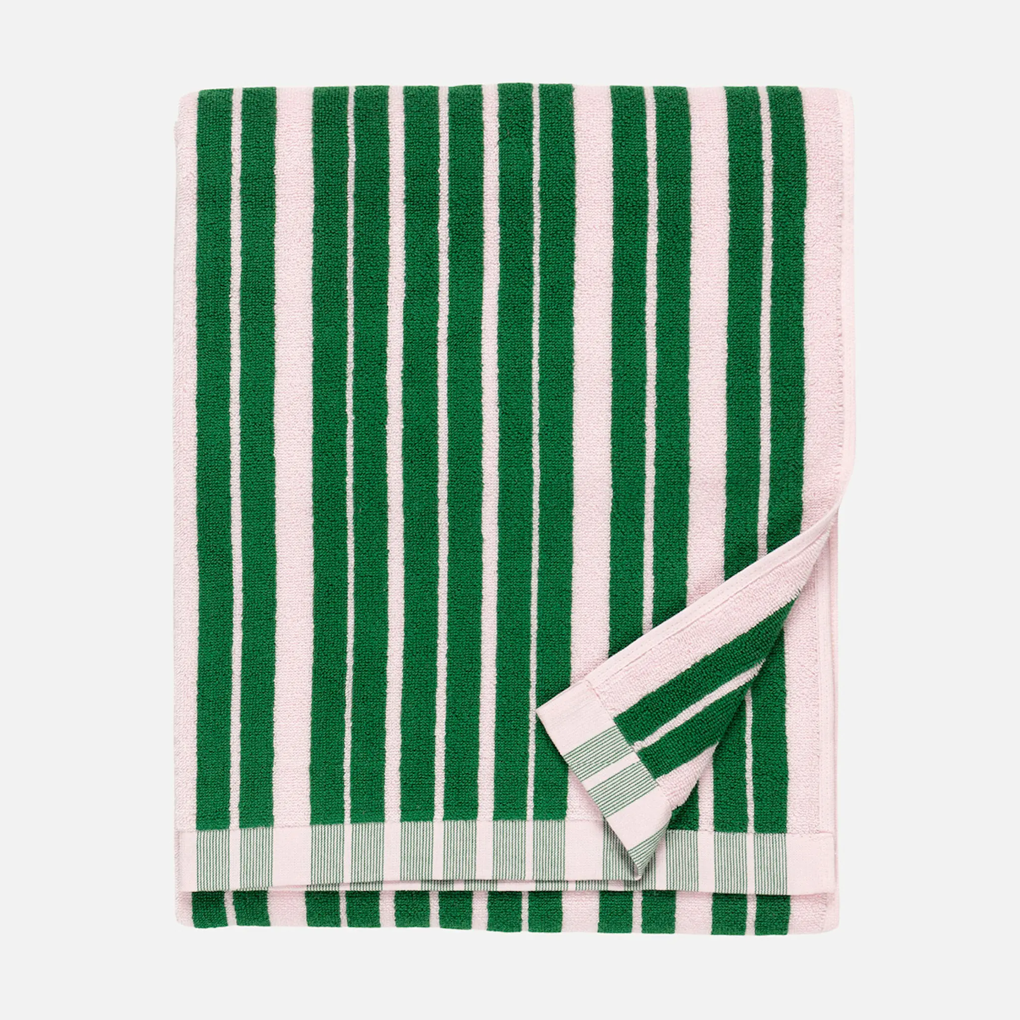 Marimekko Raide badlakan 70x150 cm grön/rosa