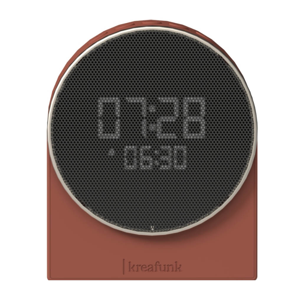 Kreafunk Ivy väckarklocka med Wake-up light och Bluetooth 9x11 cm terrakotta