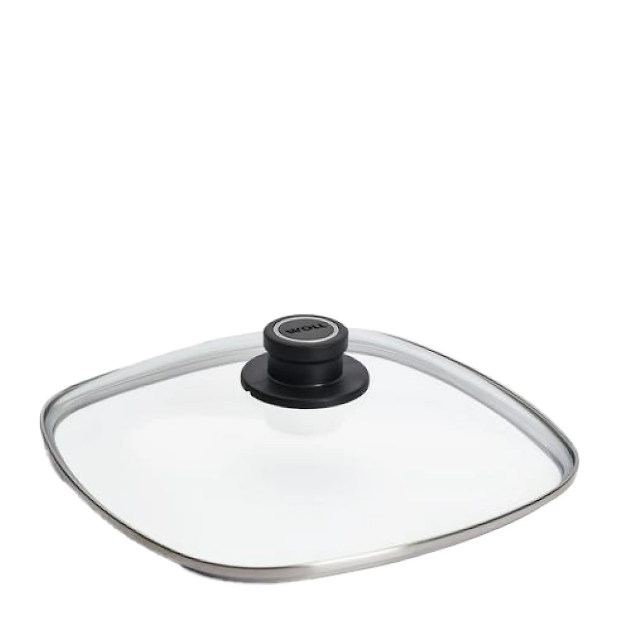 Woll Glass Lid fyrkantigt lock 26 cm med ventil klart glas