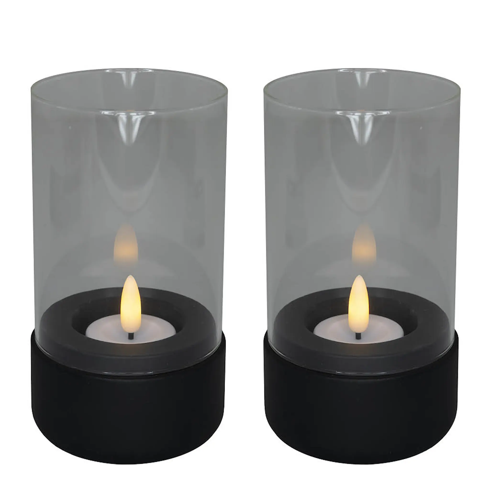 Cozzy Hurricanes m/ telys + timer 2 stk svart