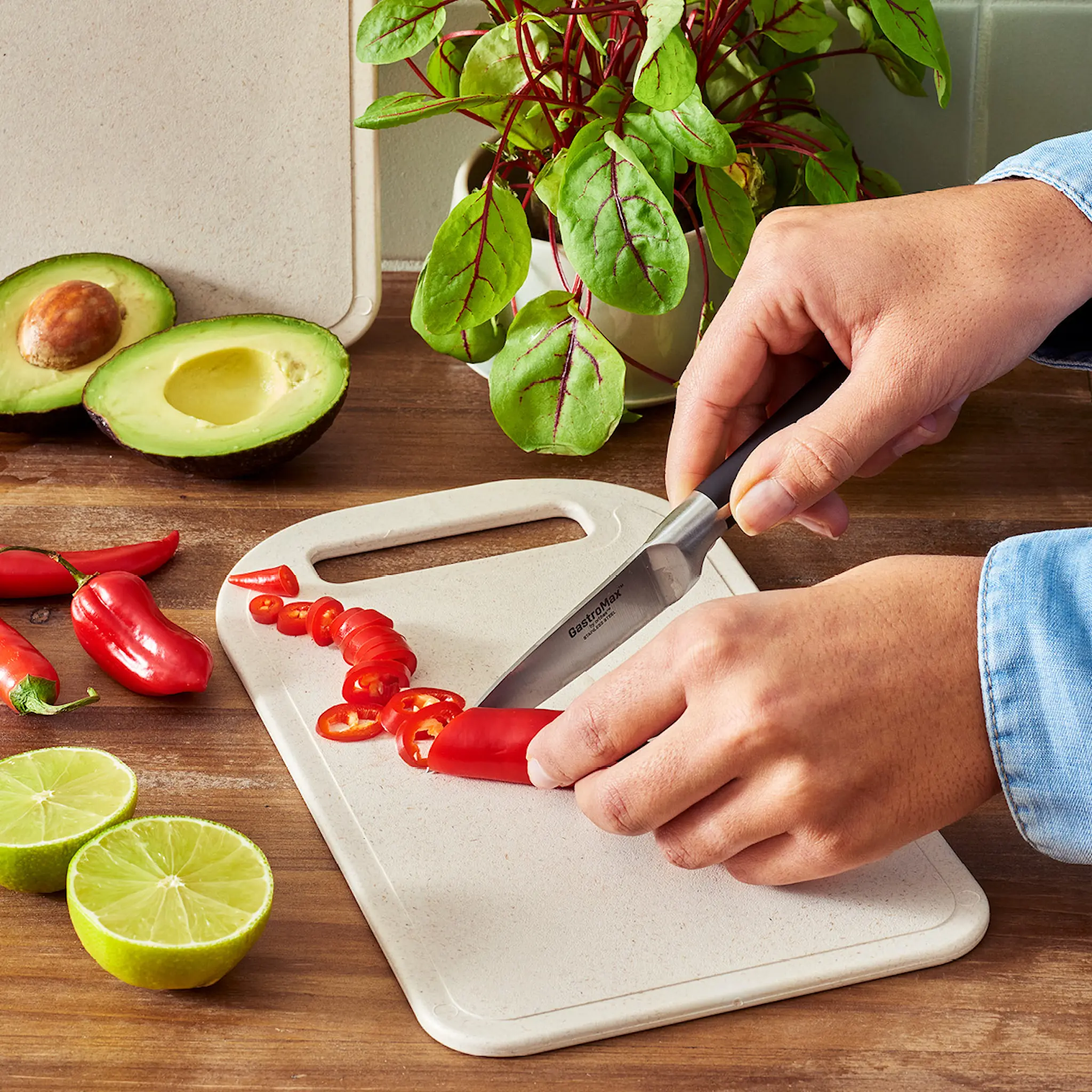 Gastromax BIO range skärbräda 25x10 cm linne