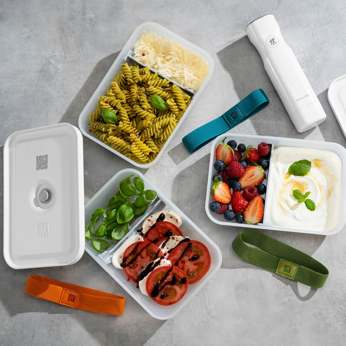 Zwilling Fresh & Save vakuummatlåda L låg 21,7x14,6 cm 3-pack