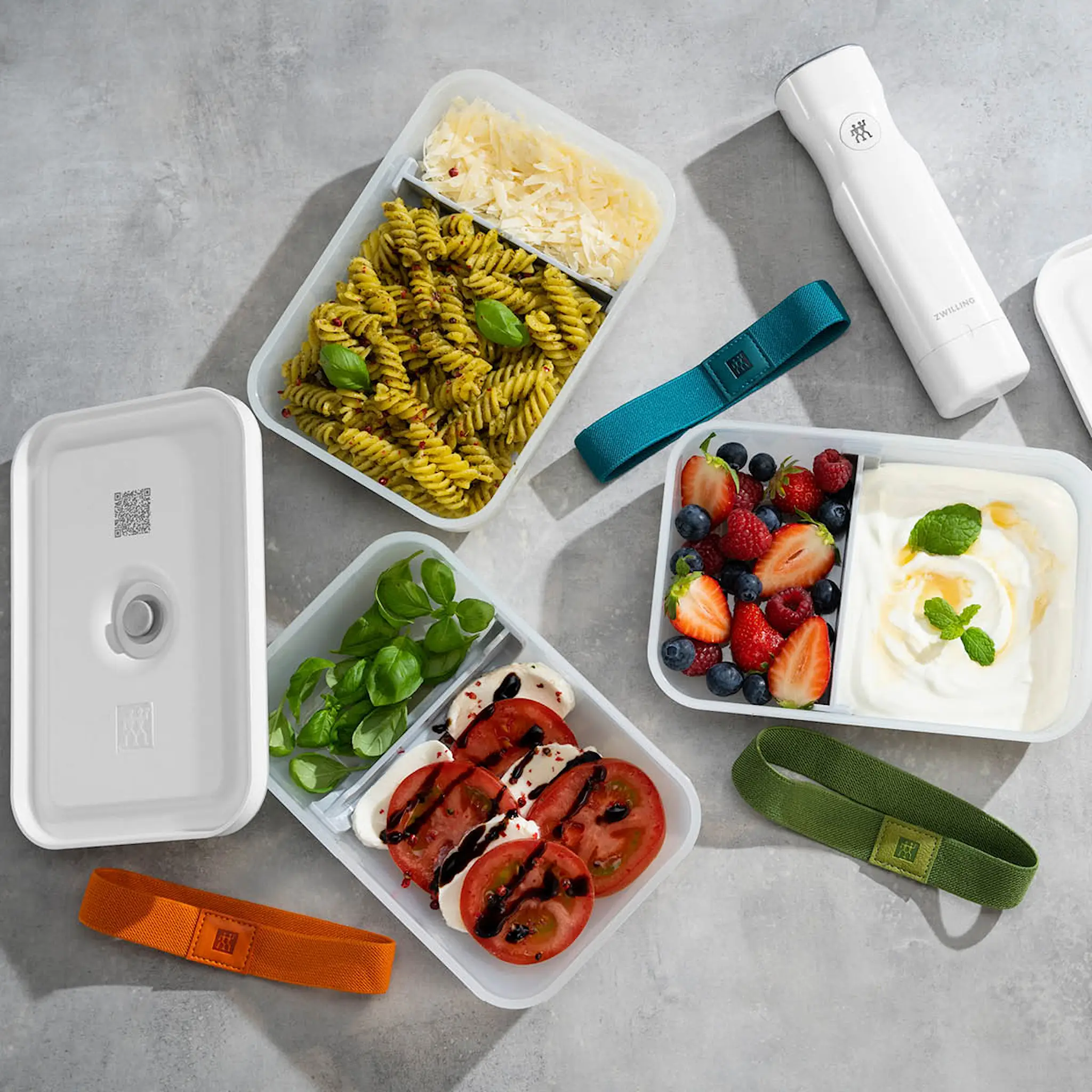 Zwilling Fresh & Save vakuummatlåda L låg 21,7x14,6 cm 3-pack