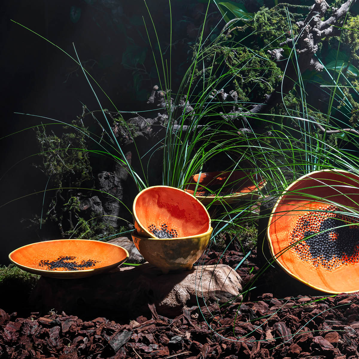 Bordallo Pinheiro Tropical Fruits skål 50 cl papaya