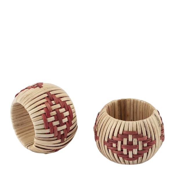 Raffia servettring 2-pack röd