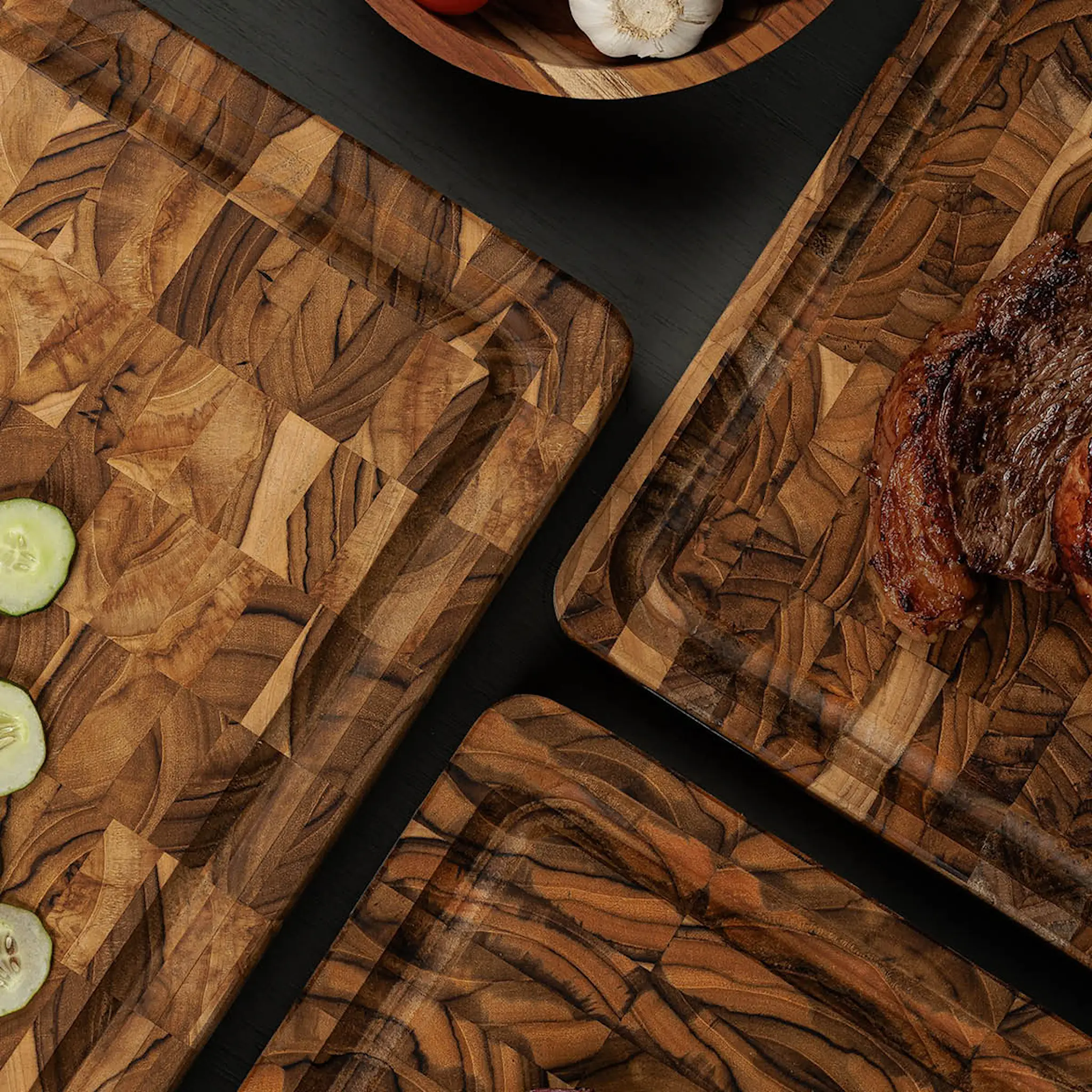 Tramontina Butcher Block skjærefjøl 60x40x6 cm endeved teak