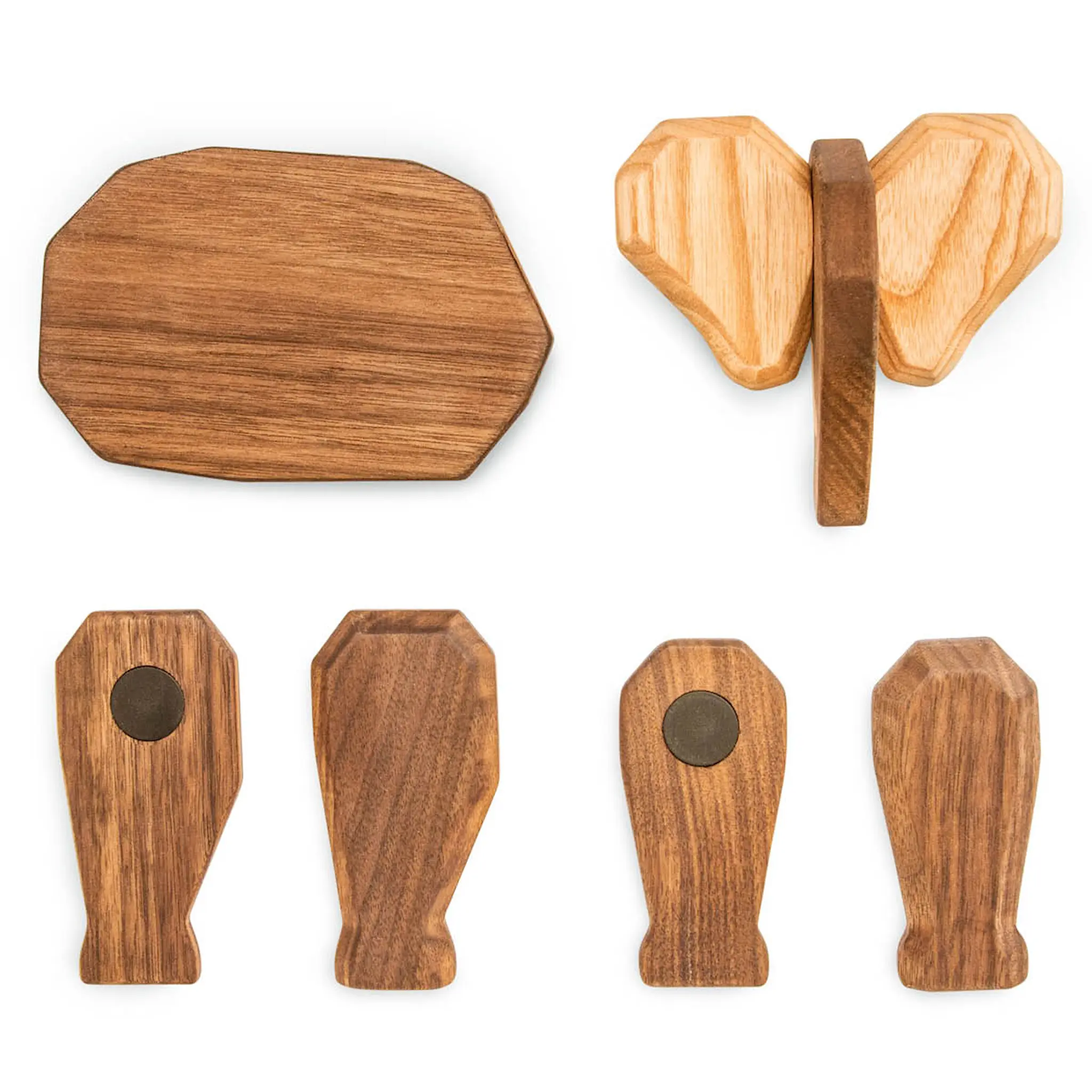 FableWood Puufiguuri Isä norsu 16 cm Pähkinä/Saarni