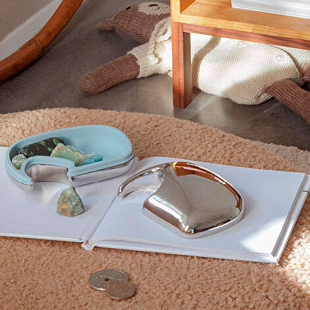 Georg Jensen Elephant elefant boks sølv/blå